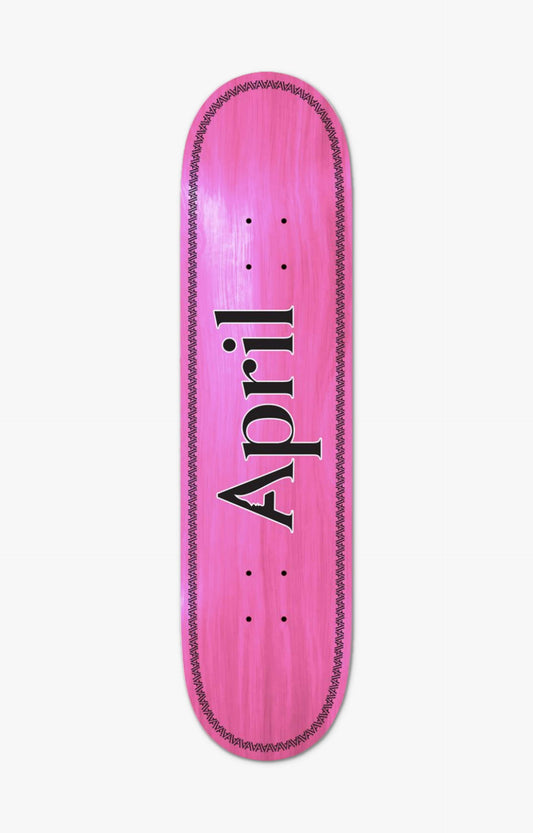 April OG Black Logo Helix Skateboard Deck, Pink