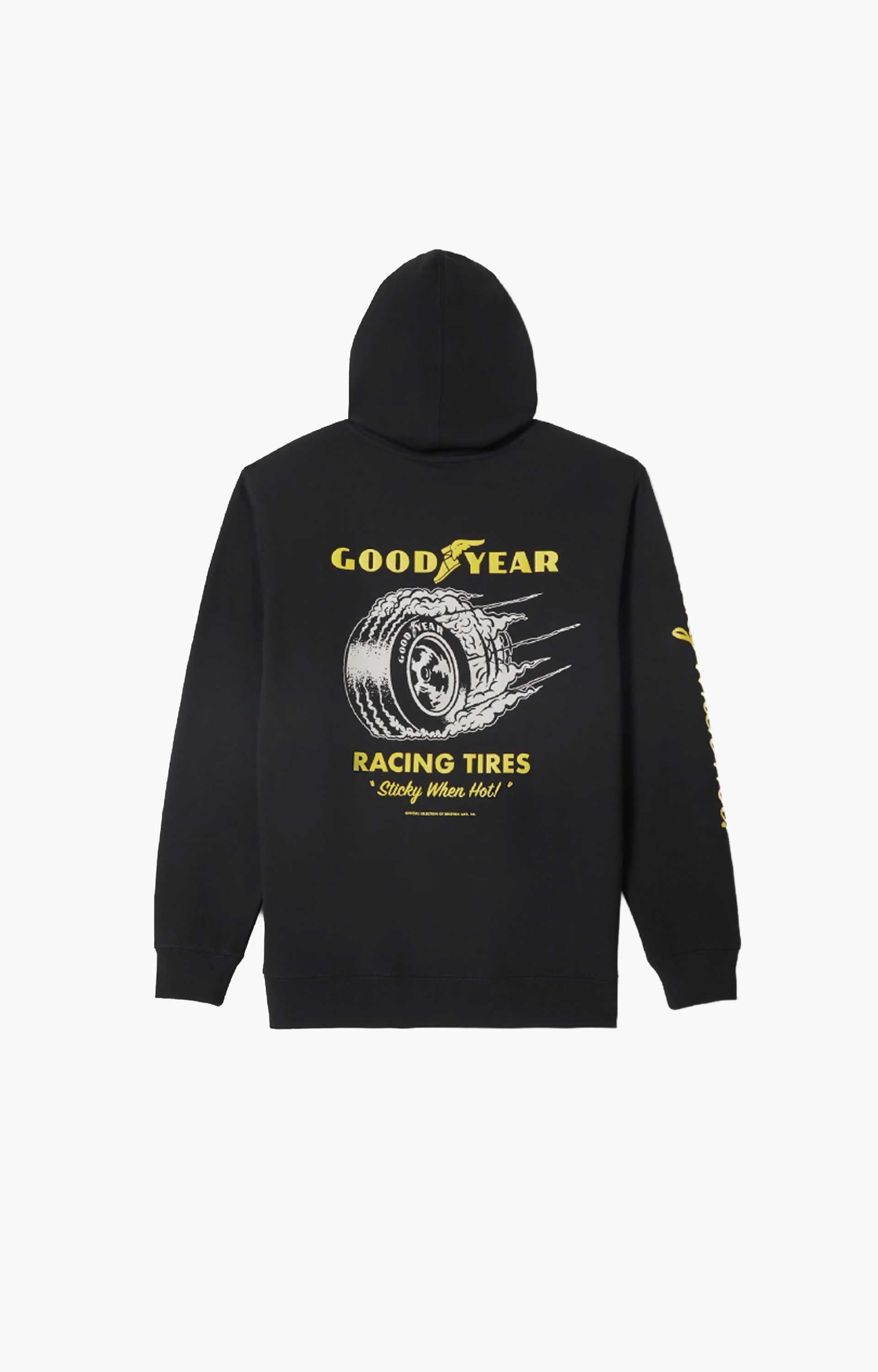 Brixton Goodyear Cheater Slick Hoodie, Black