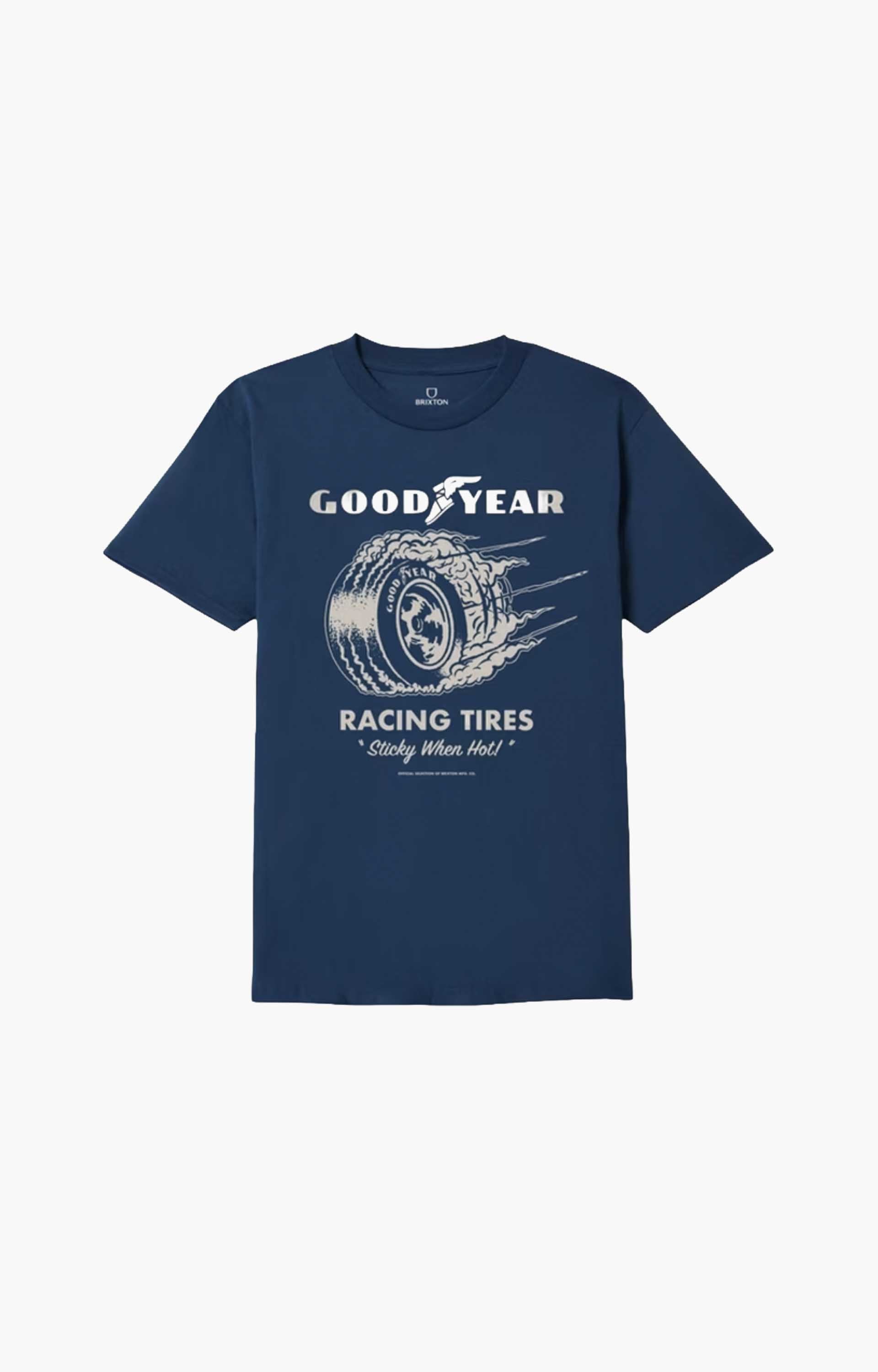 Brixton Goodyear Cheater Slick T-Shirt, Navy