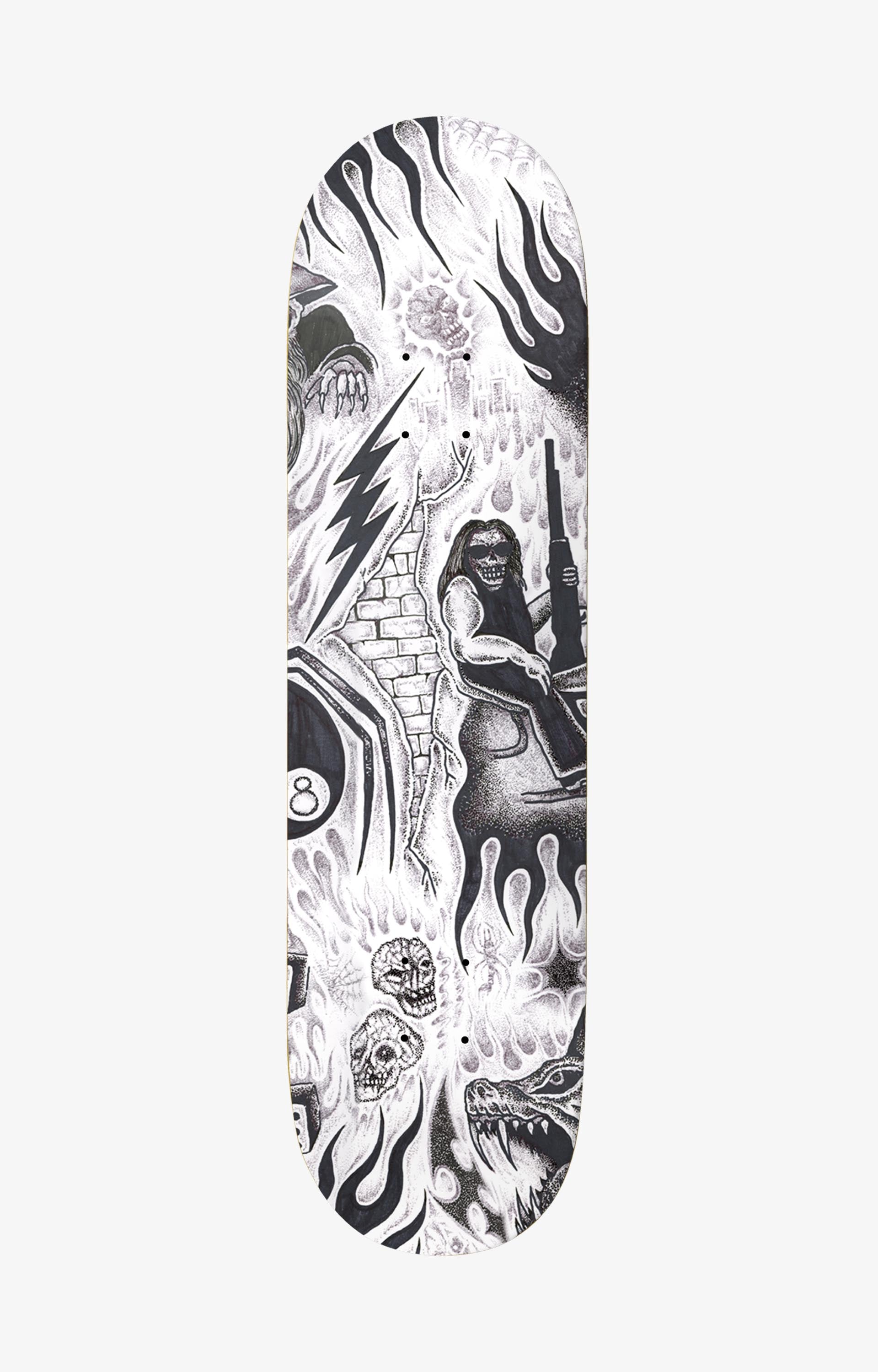 Baker Jacopo Carozzi Pro Tryptic Skateboard Deck, White/Blue