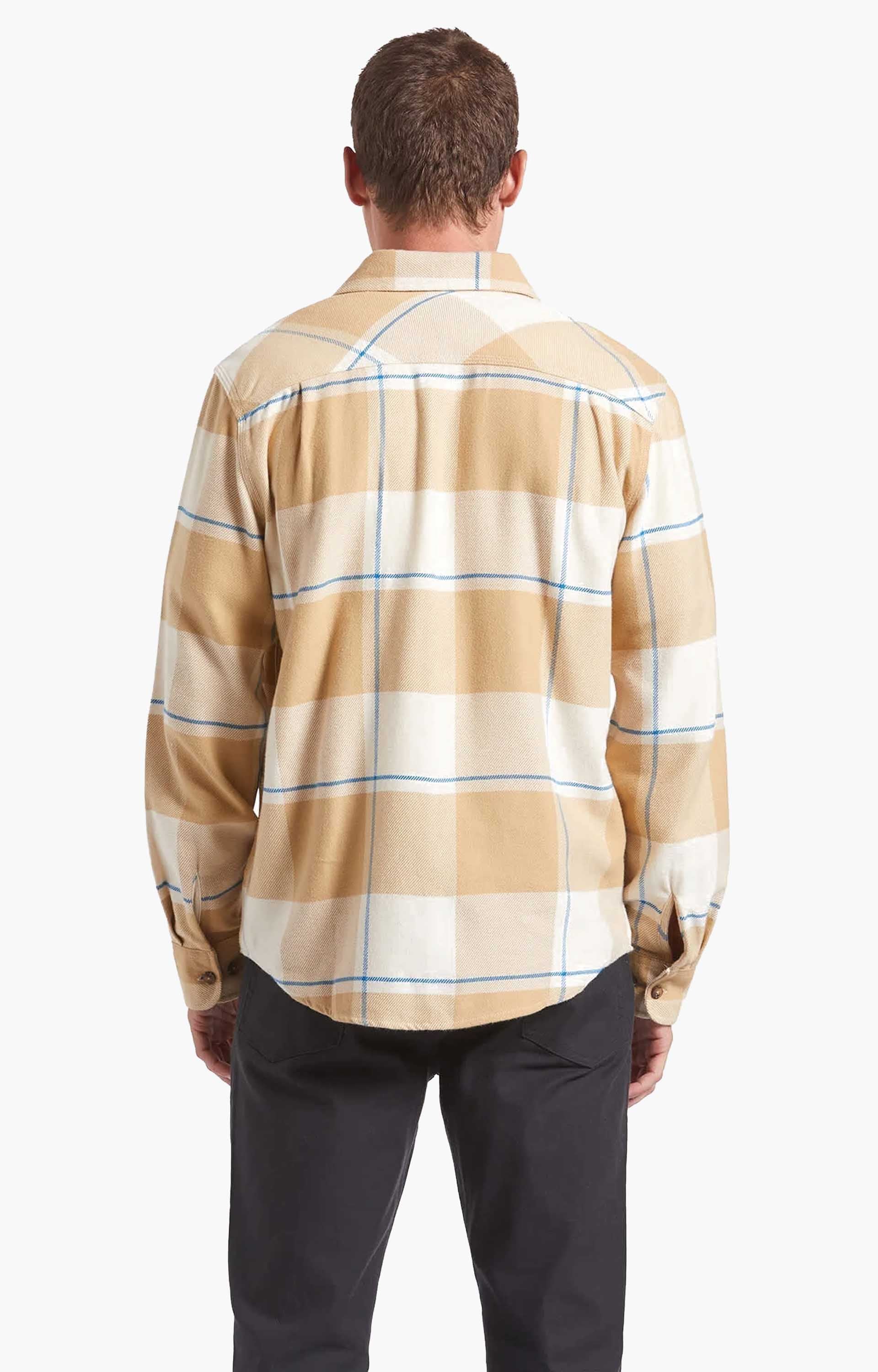 Brixton Bowery Flannel, Whitecap/Sand/Cyber Blue