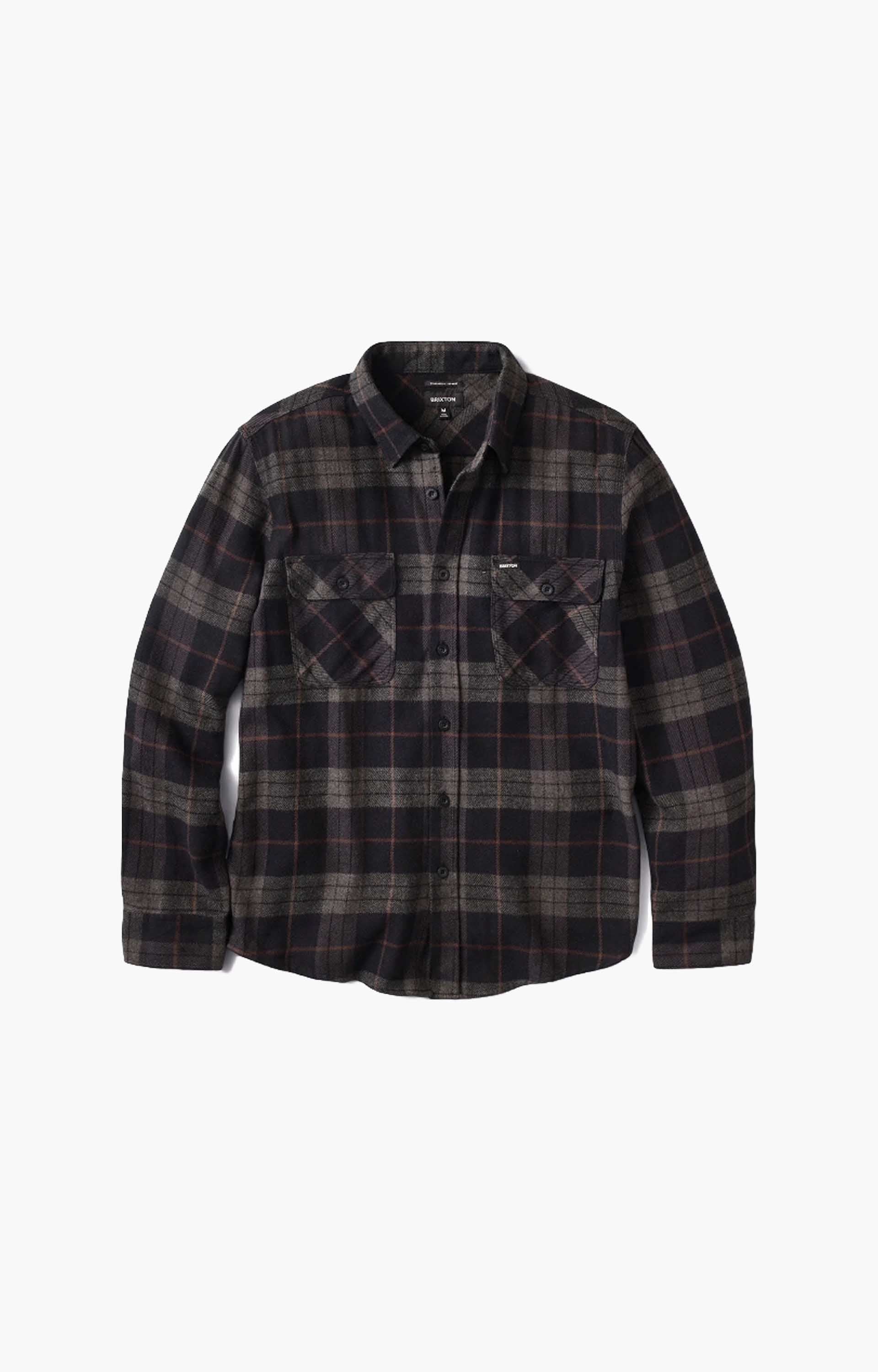 Brixton Bowery Flannel, Black/Charcoal