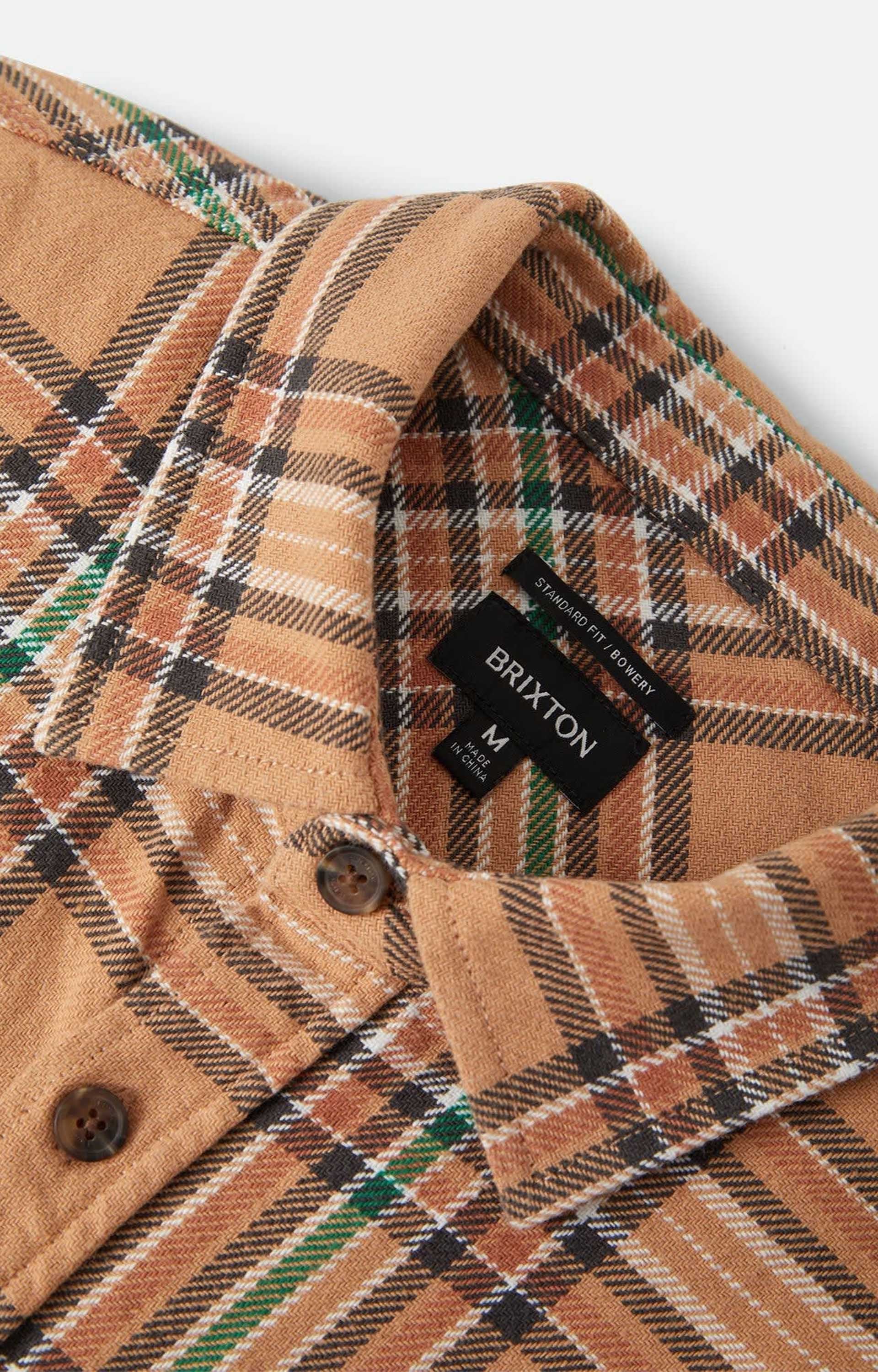 Brixton Bowery Flannel, Khaki/Multi