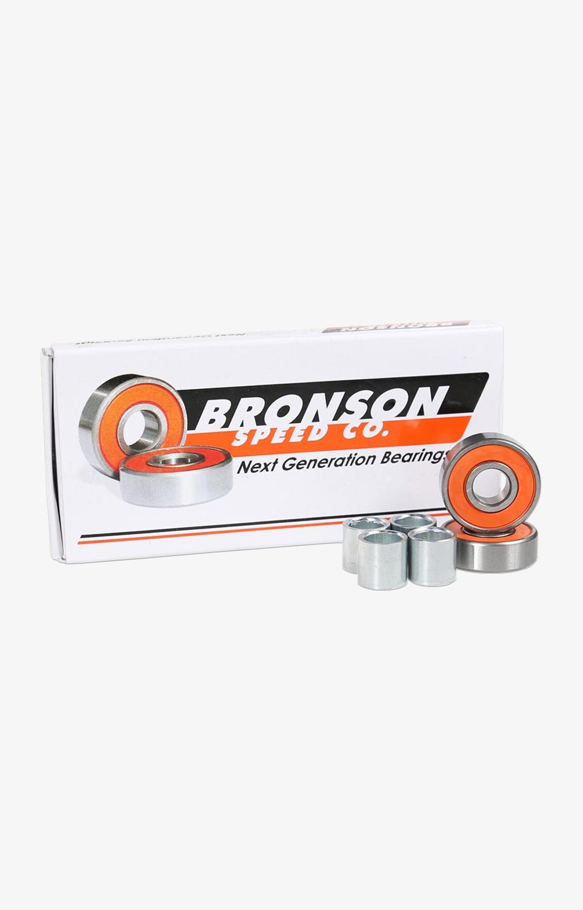 Bronson Next Generation G2 Skateboard Bearings, Orange