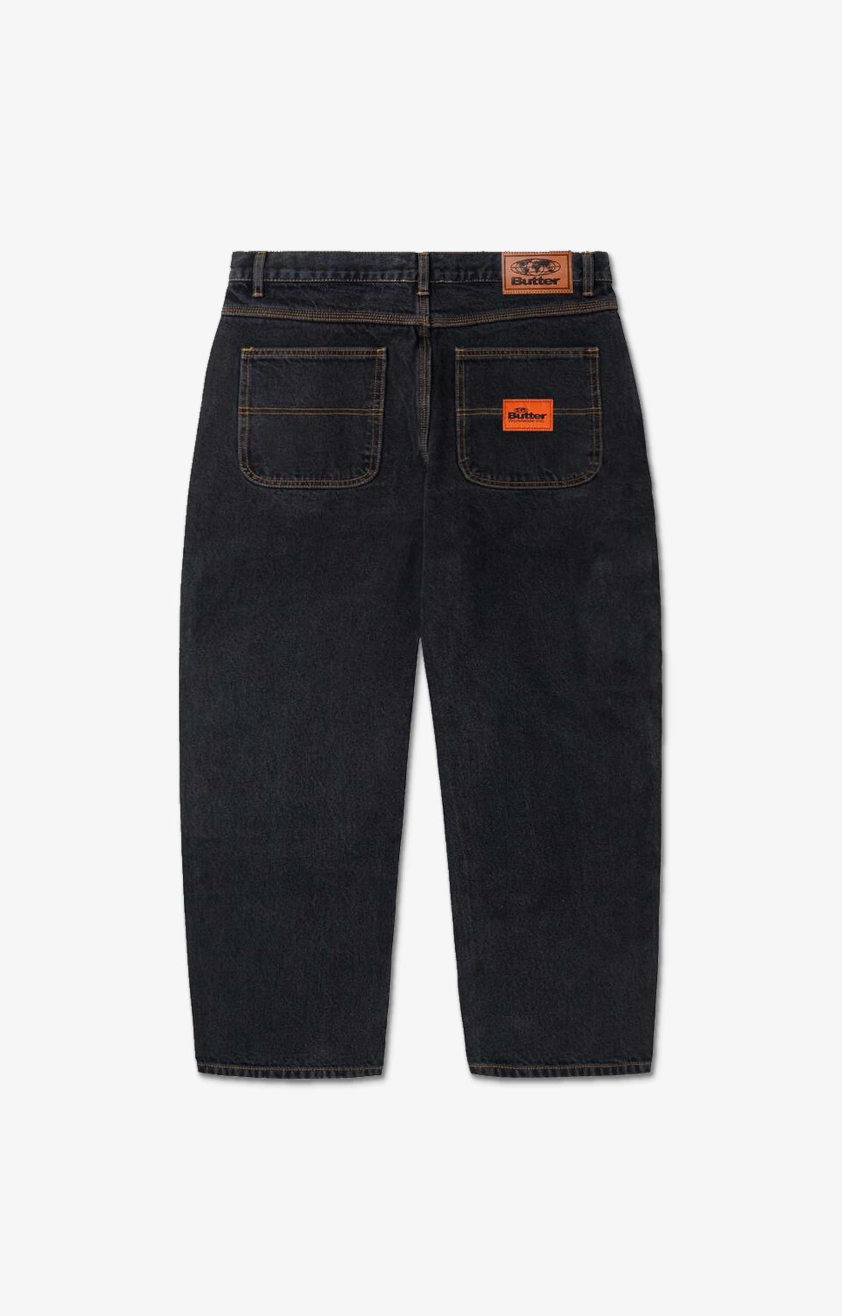 Butter Goods Santosuosso Denim Pants, Washed Black Concrete Skate Supply