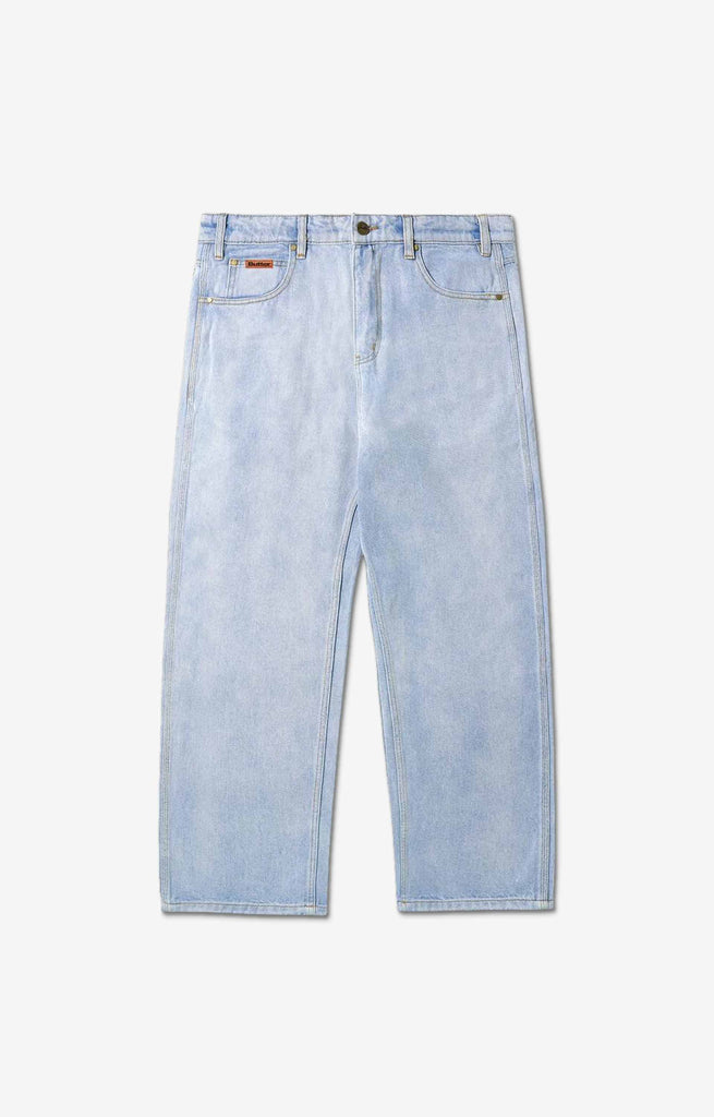 Butter Goods Caterpillar Denim Jeans Pants, Light Blue