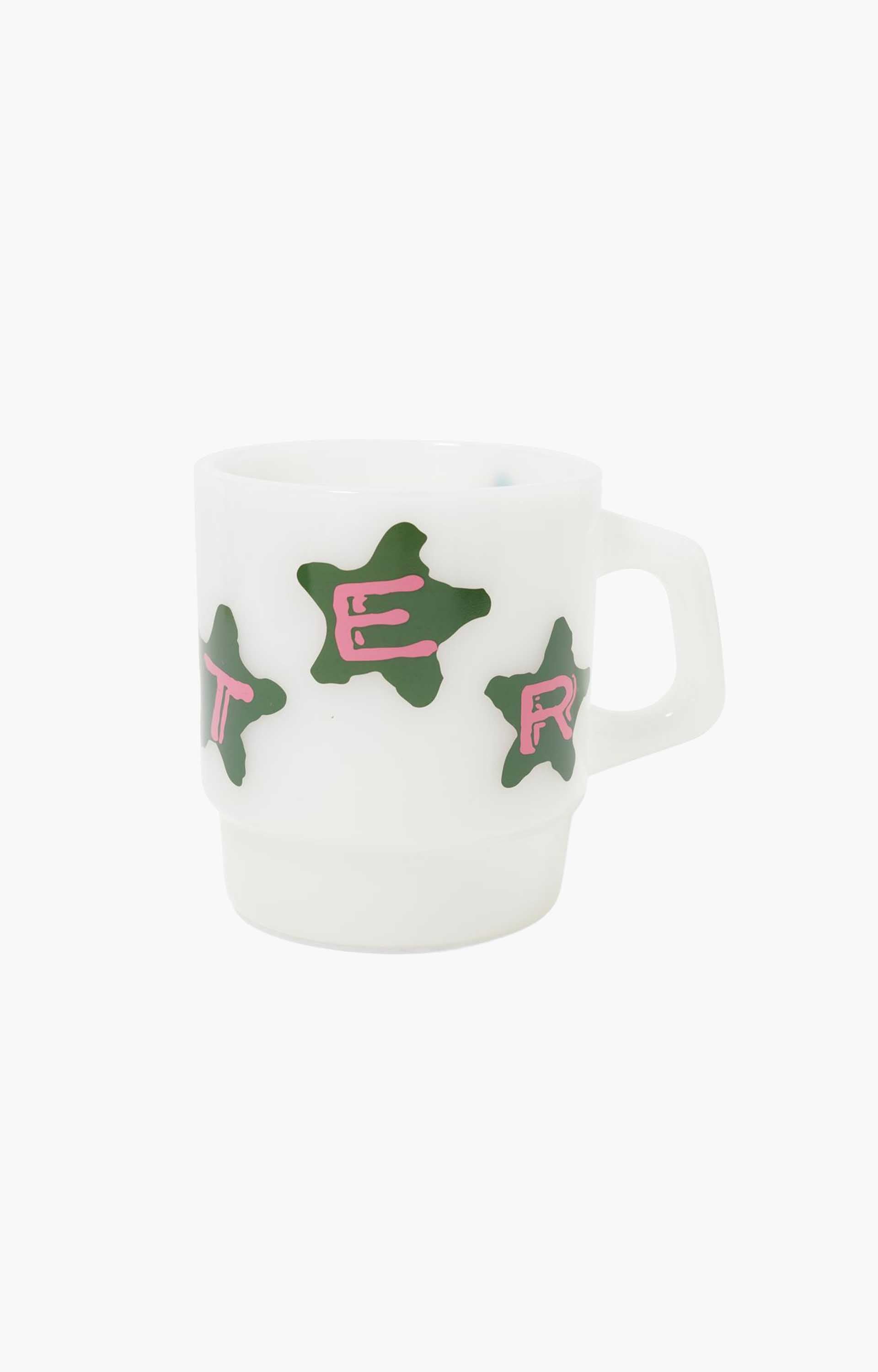 Butter Goods Stars Milk Glass, White