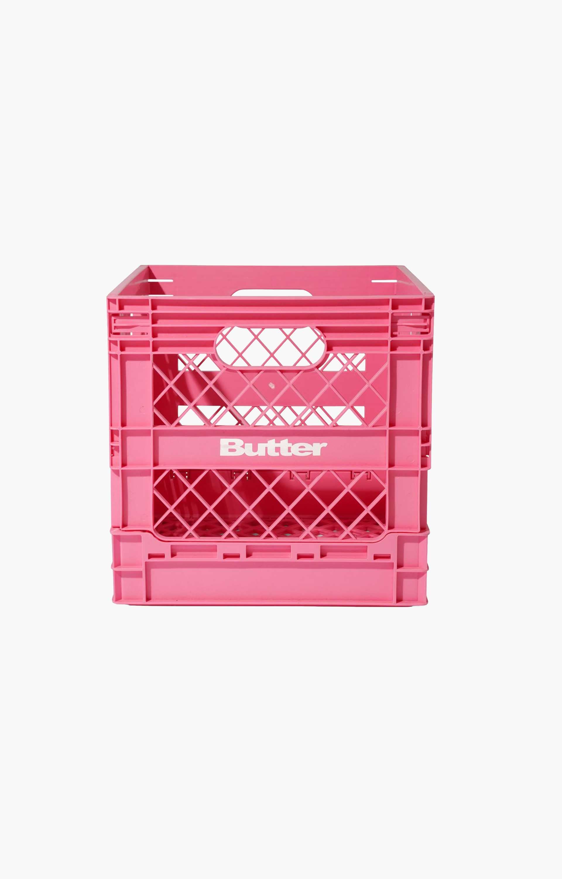 Butter Goods Collapsable Record Crate, Pink