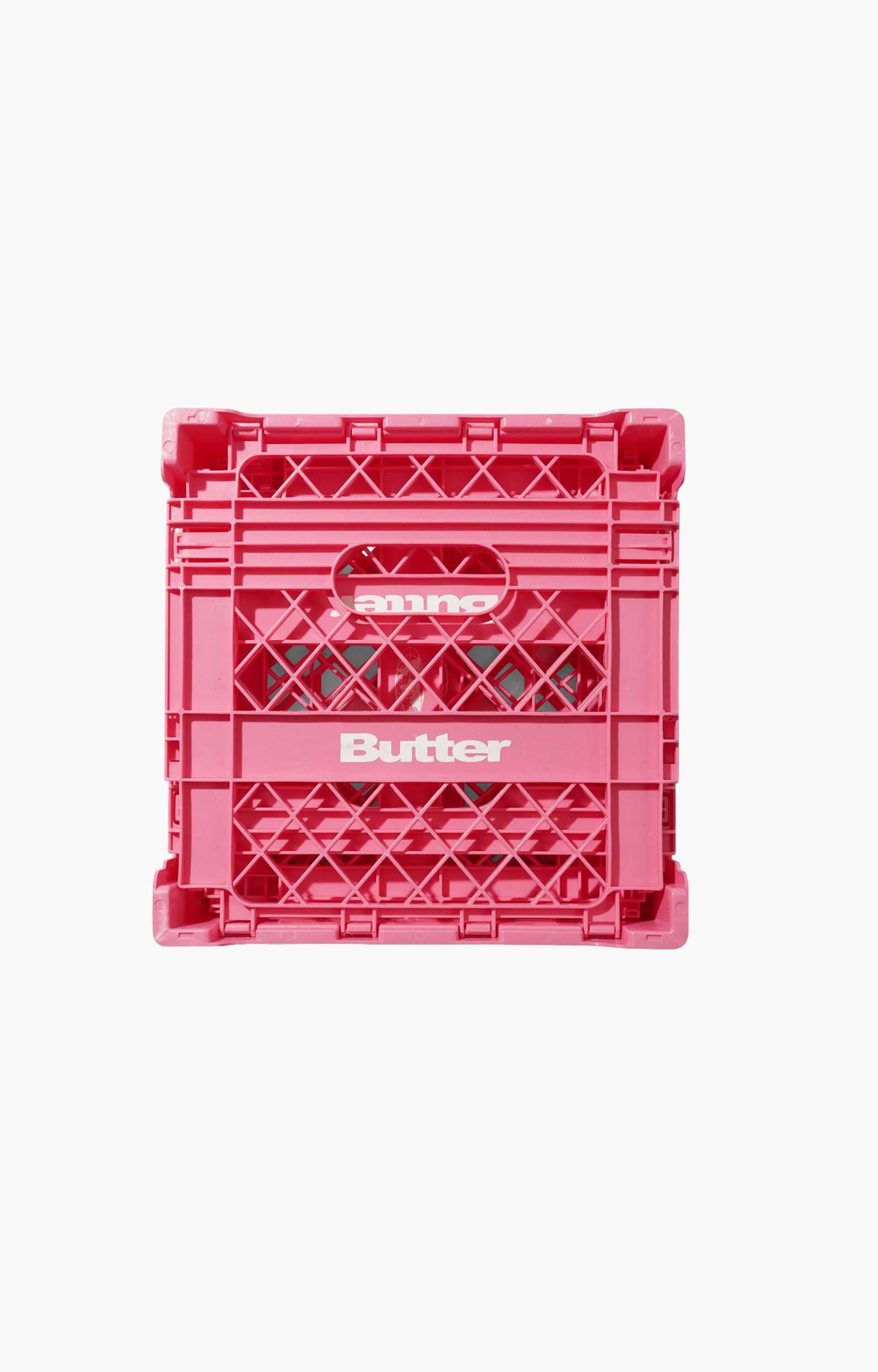 Butter Goods Collapsable Record Crate, Pink