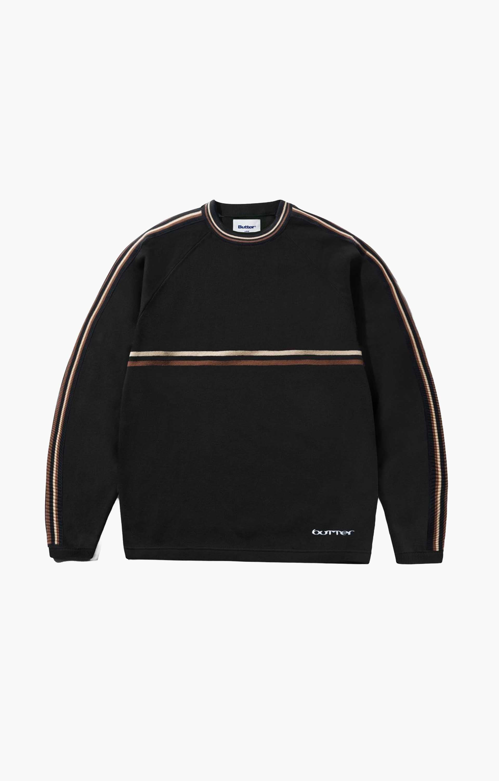 Butter Goods Station Knit Sweater, Black