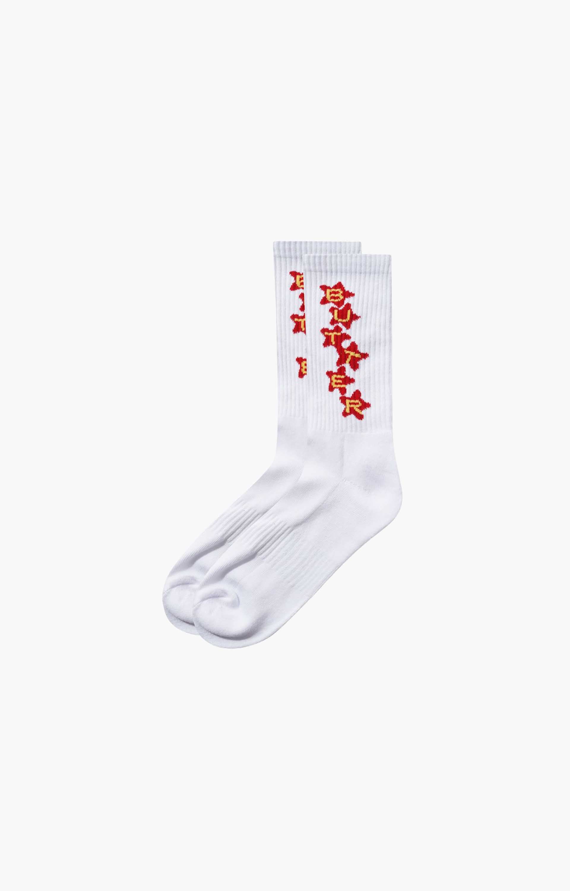 Butter Goods Stars Socks, White