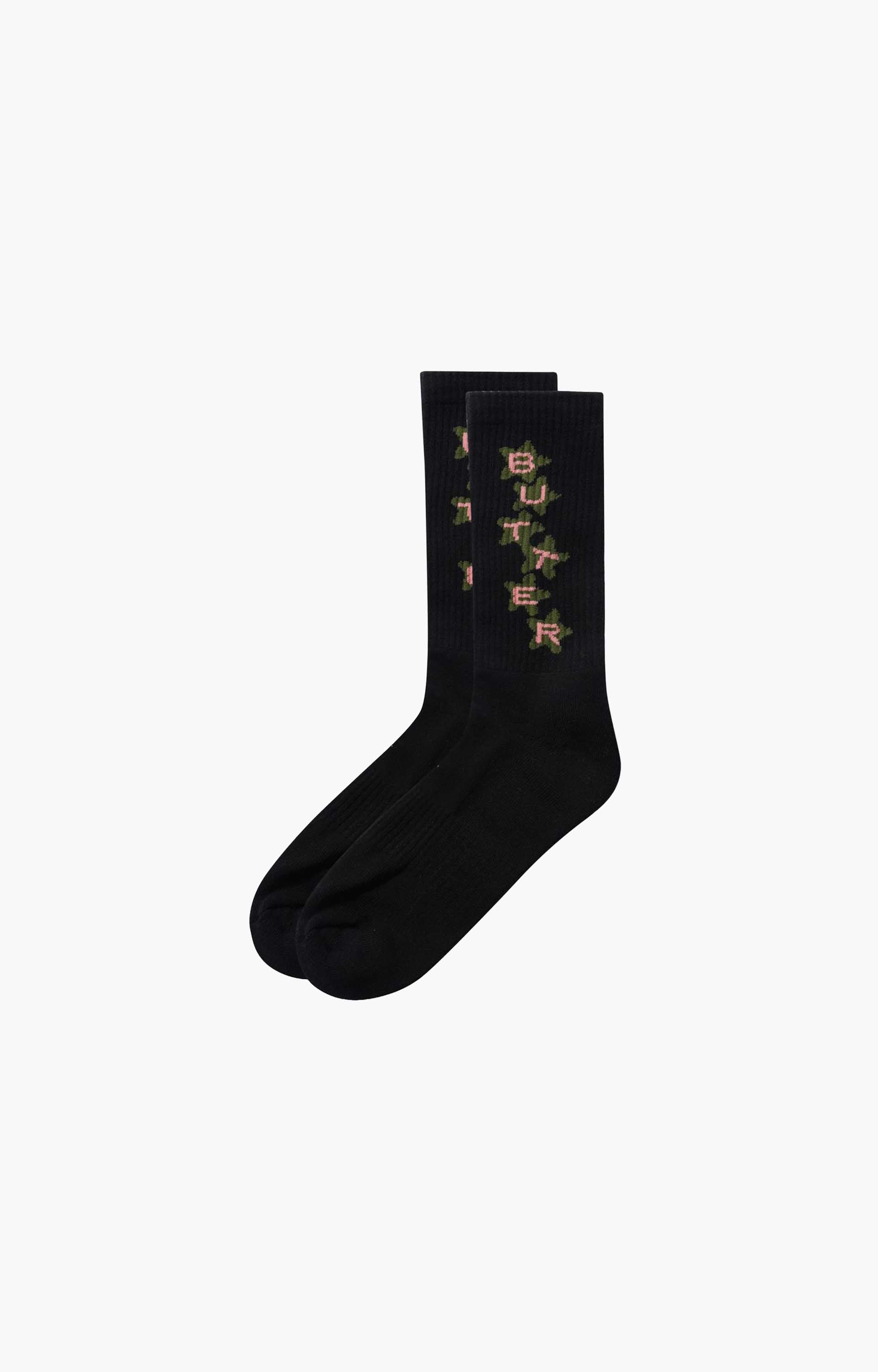 Butter Goods Stars Socks, Black
