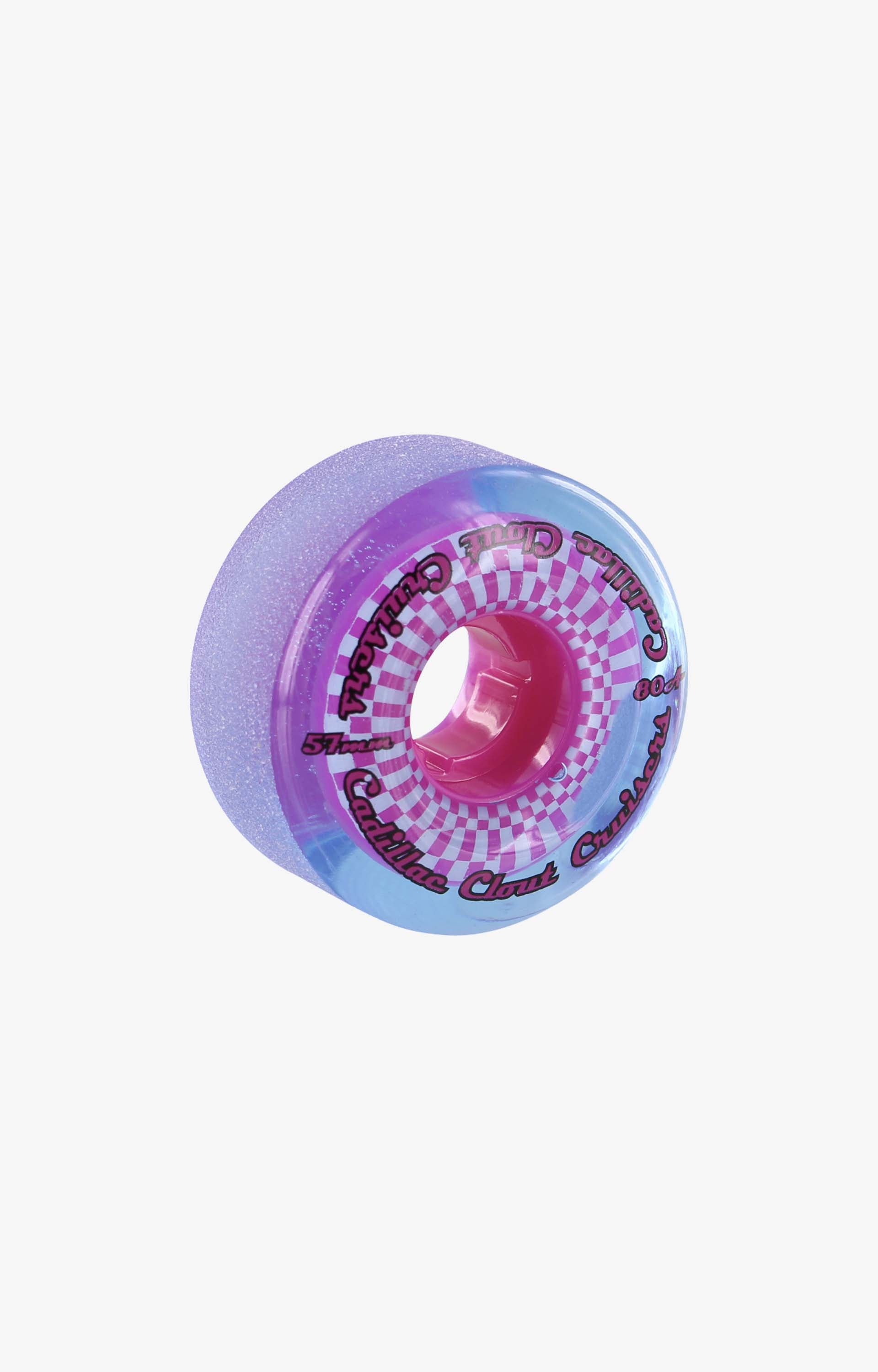 Cadillac Wheels Clout Cruiser 57mm 80A Skateboard Wheels, Blue/Pink