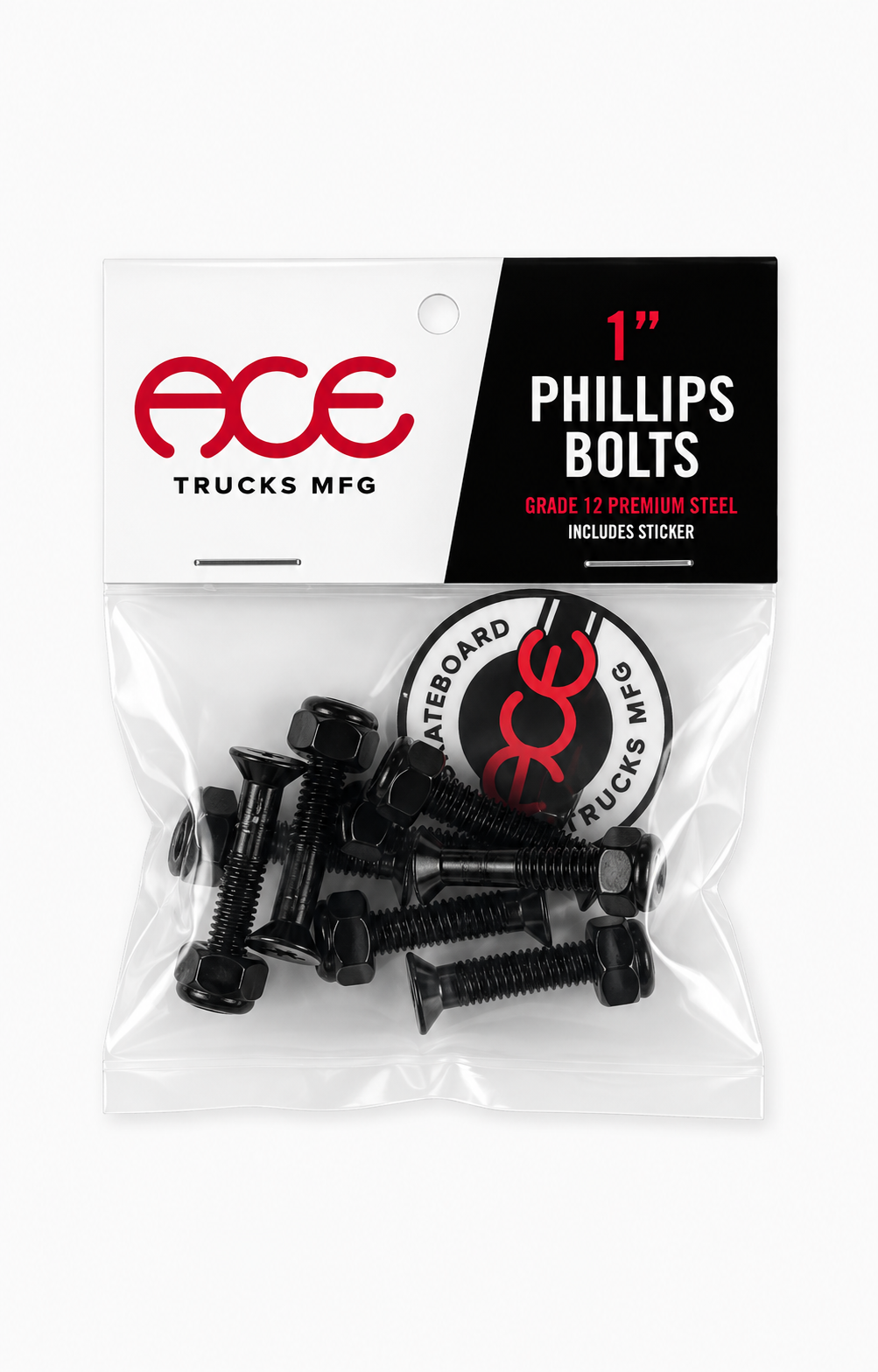 Ace Bolts 1 Inch Phillips, Black