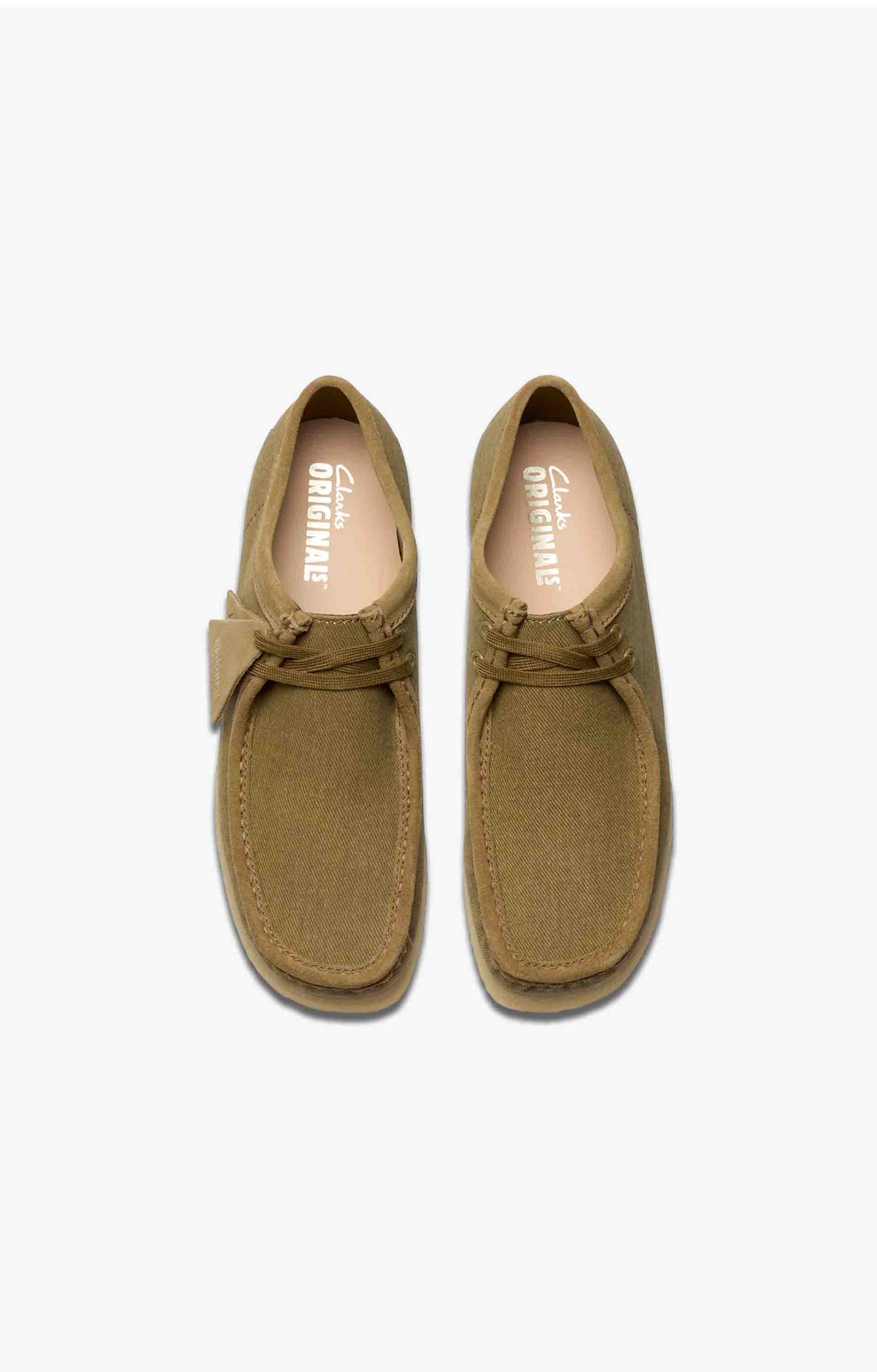 靴 Clarks Originals Wallabee Olive Canvas Clarks Originals Wallabee, Olive Canvas