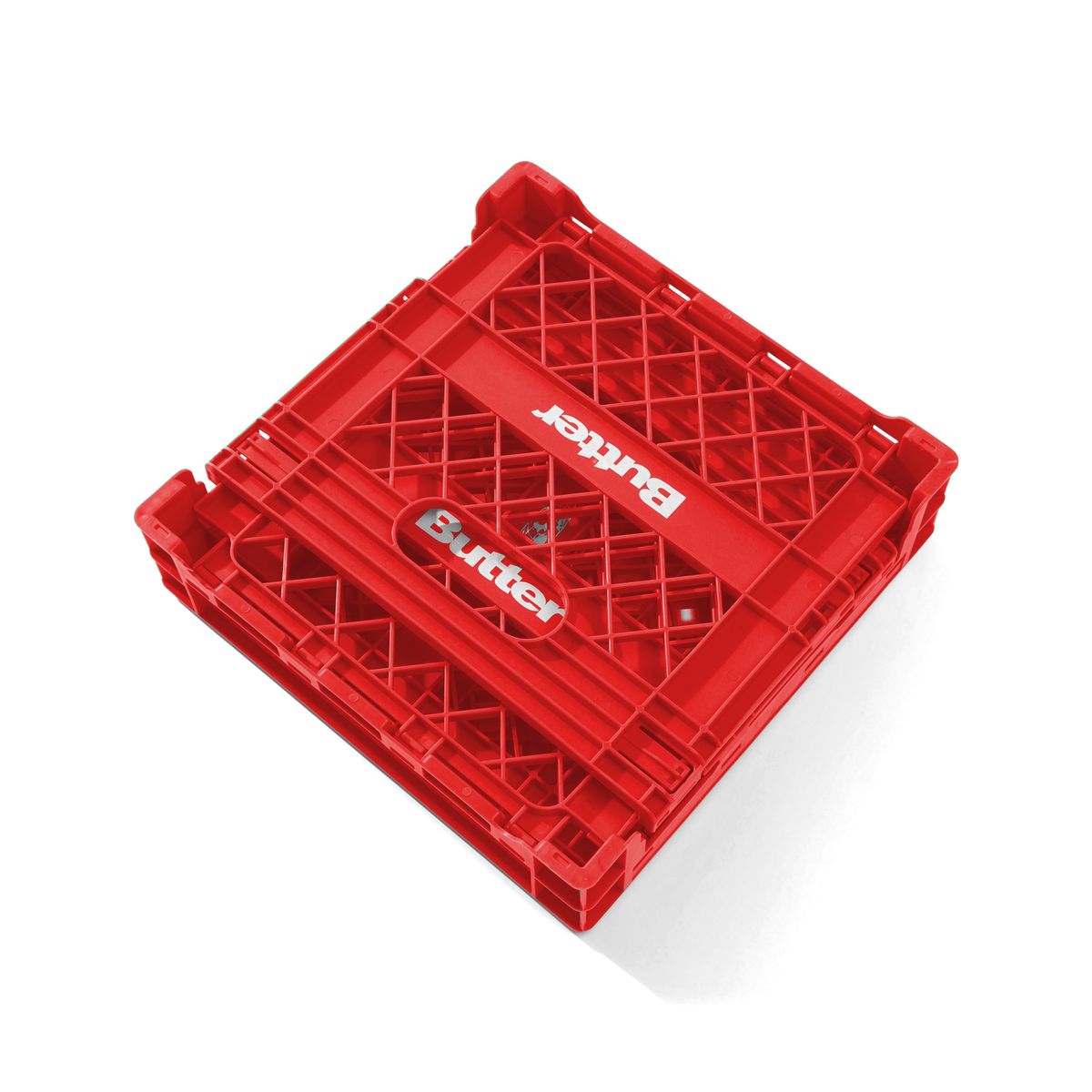 Butter Goods Collapsable Record Crate, Red