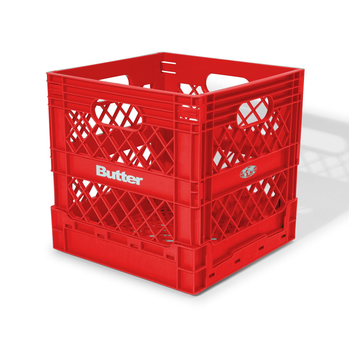 Butter Goods Collapsable Record Crate, Red