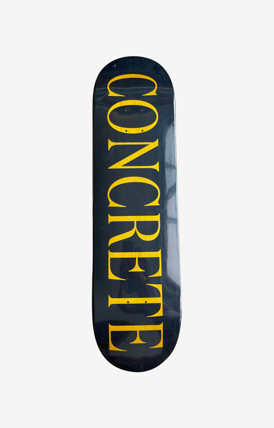 Concrete Logo Skateboard Deck, Black