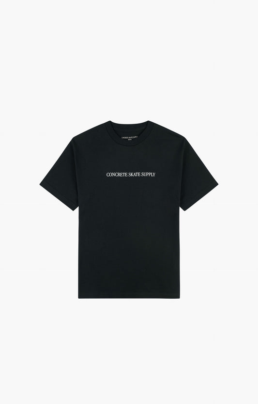 Concrete Skate Supply Logo T-Shirt, Black