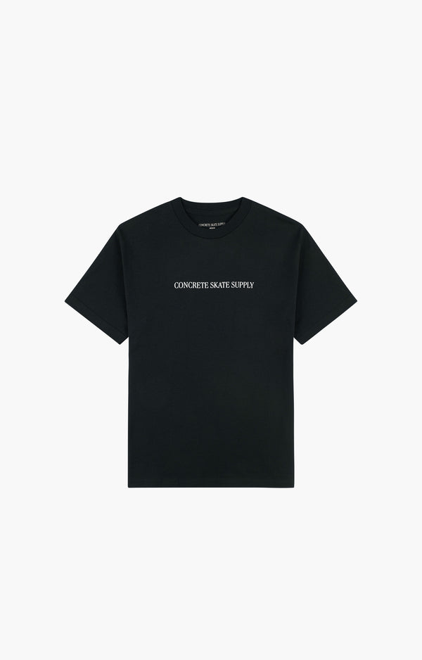 Concrete Skate Supply Logo T-Shirt, Black