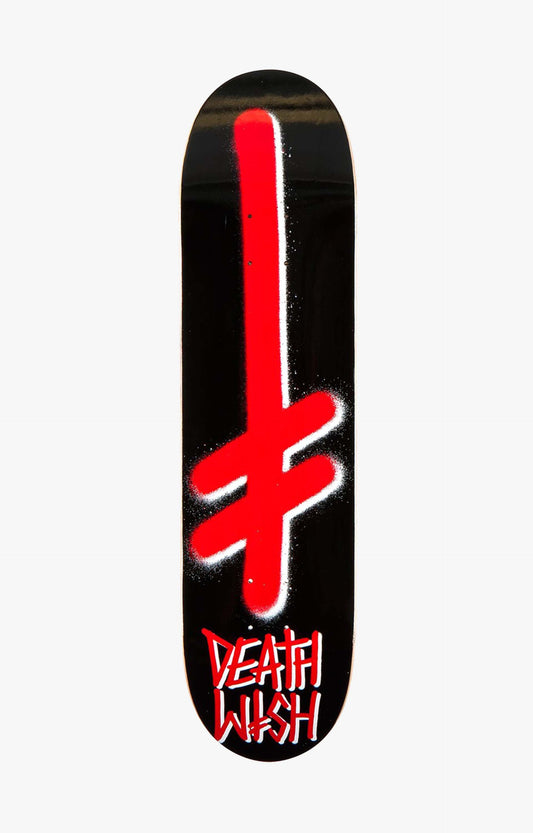 Deathwish OG Gang Logo Black/Red Skateboard Deck, 8.5"