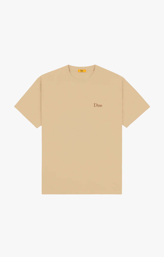 Dime Classic Small Logo T-Shirt, Khaki