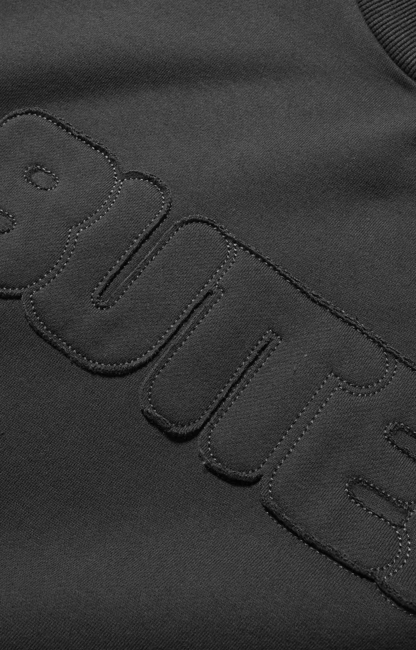 Butter Goods Fabric Applique Crewneck Sweatshirt, Washed Black