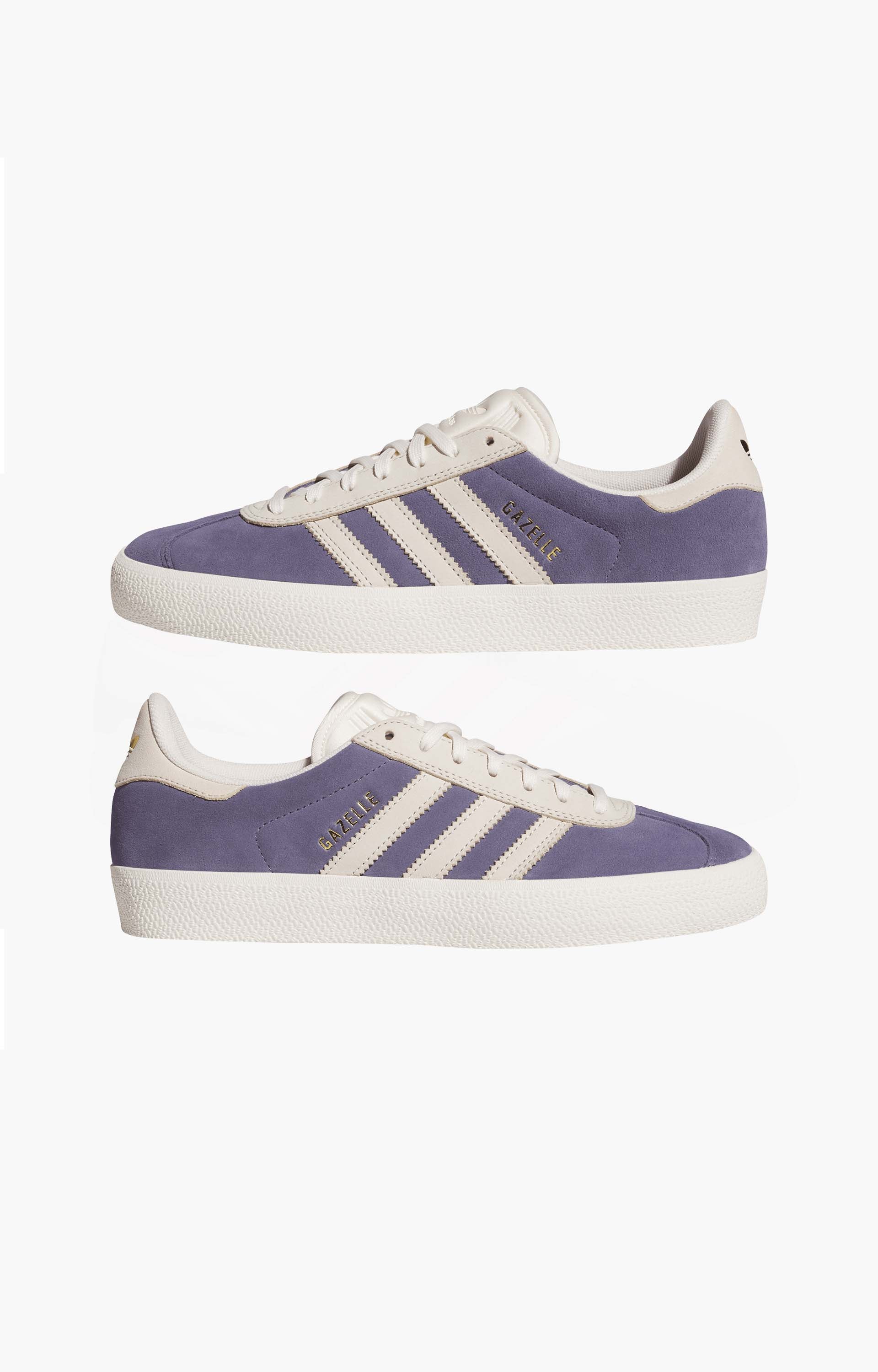 Adidas Gazelle ADV HQ7546 Shoes, Super Purple/Chalk White/Gold Metallic