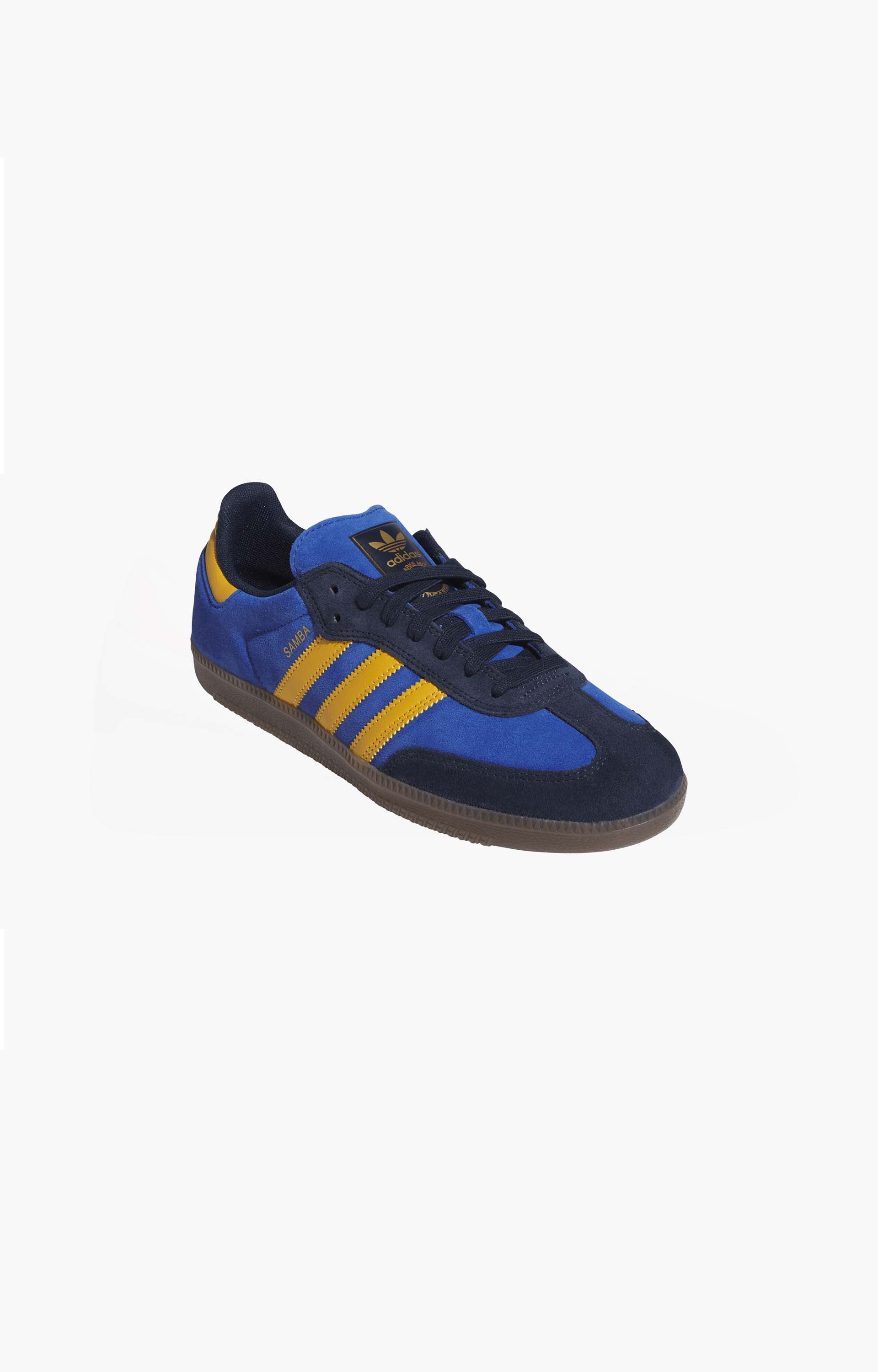 Adidas Samba ADV HQ9283 Shoes, Collegiate Navy/Preloved Yellow/Royal Blue