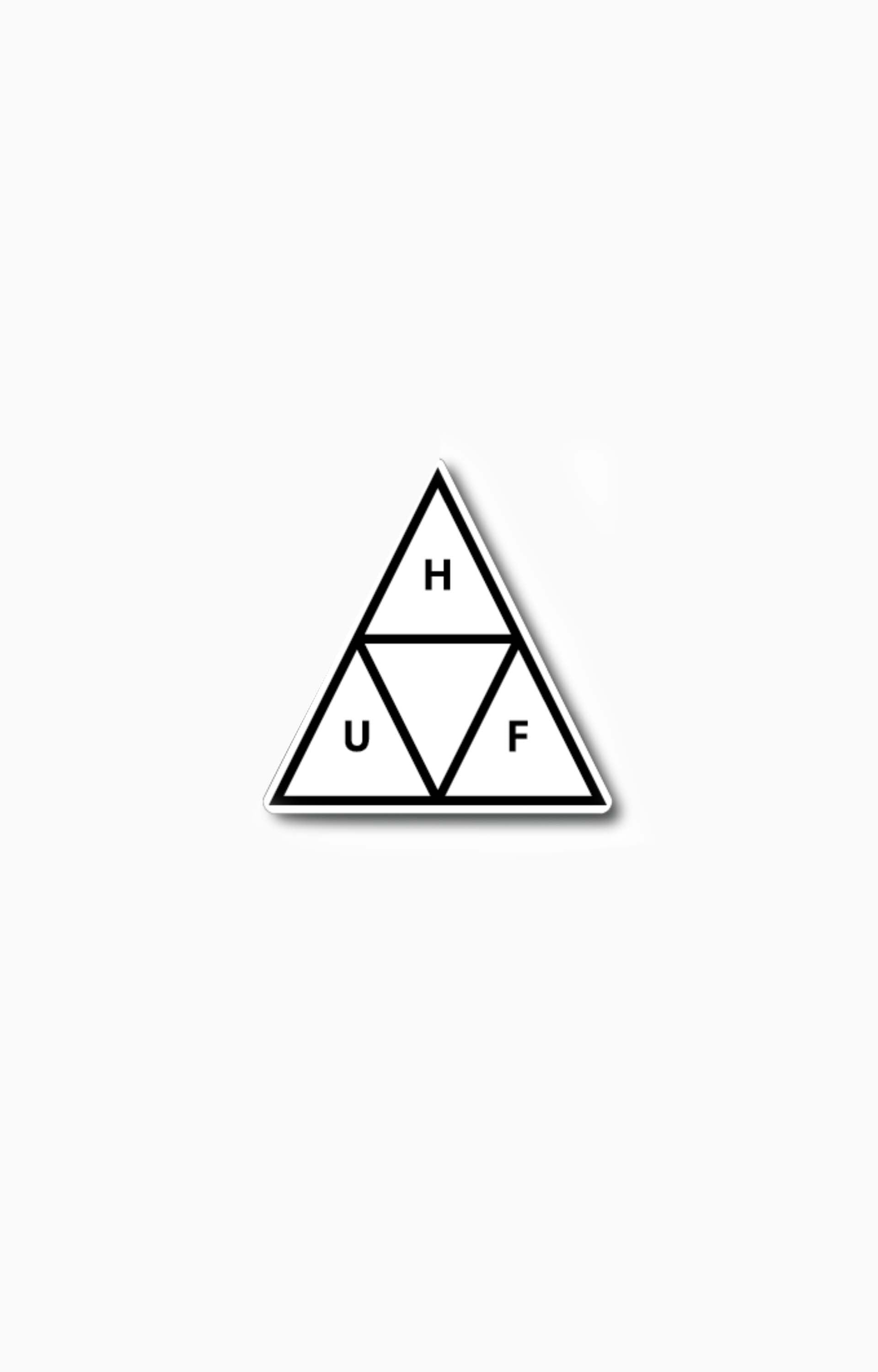 Huf Triple Triangle Sticker, White