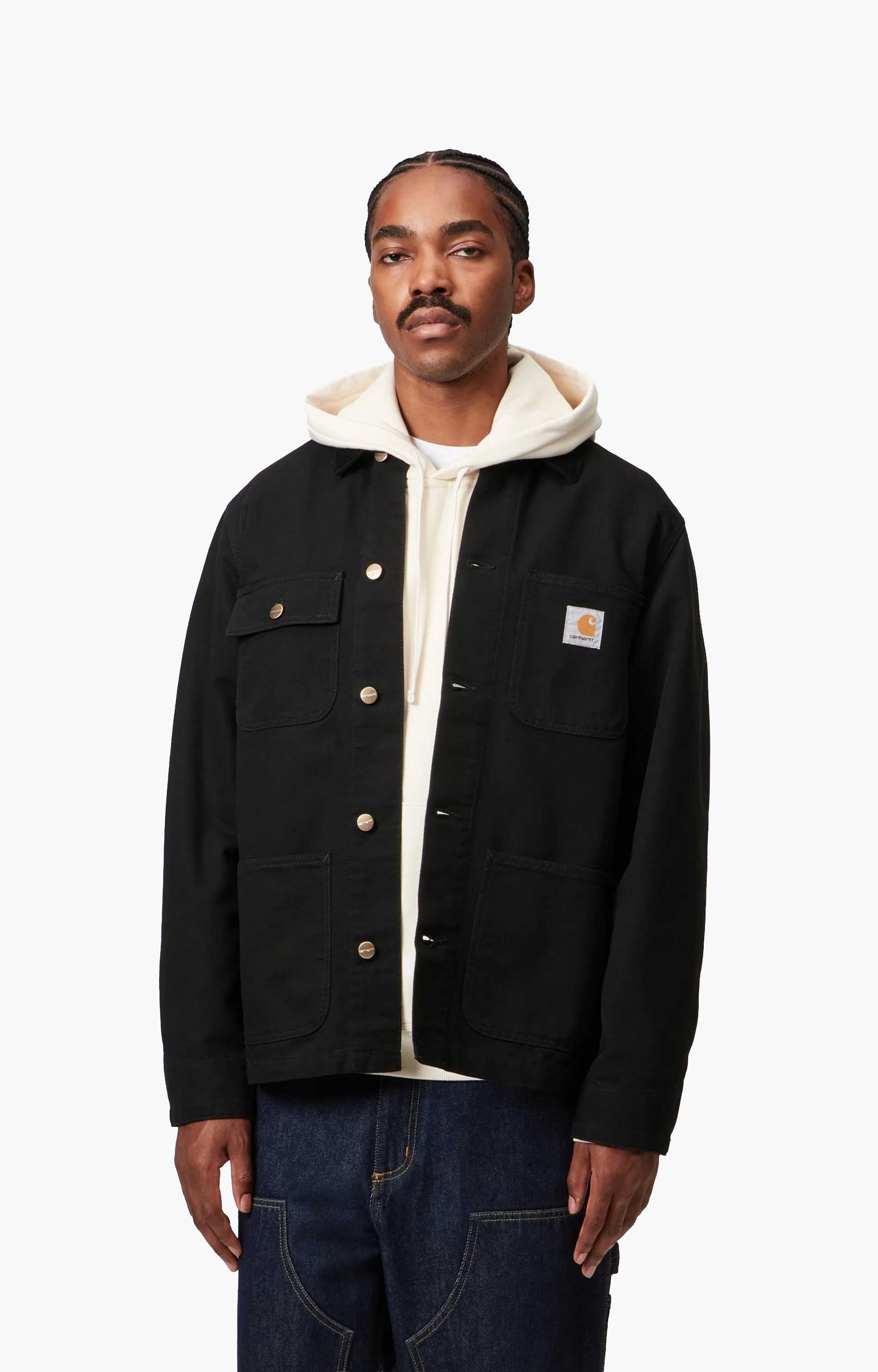 Carhartt WIP Michigan Coat, Black/Black Rinsed