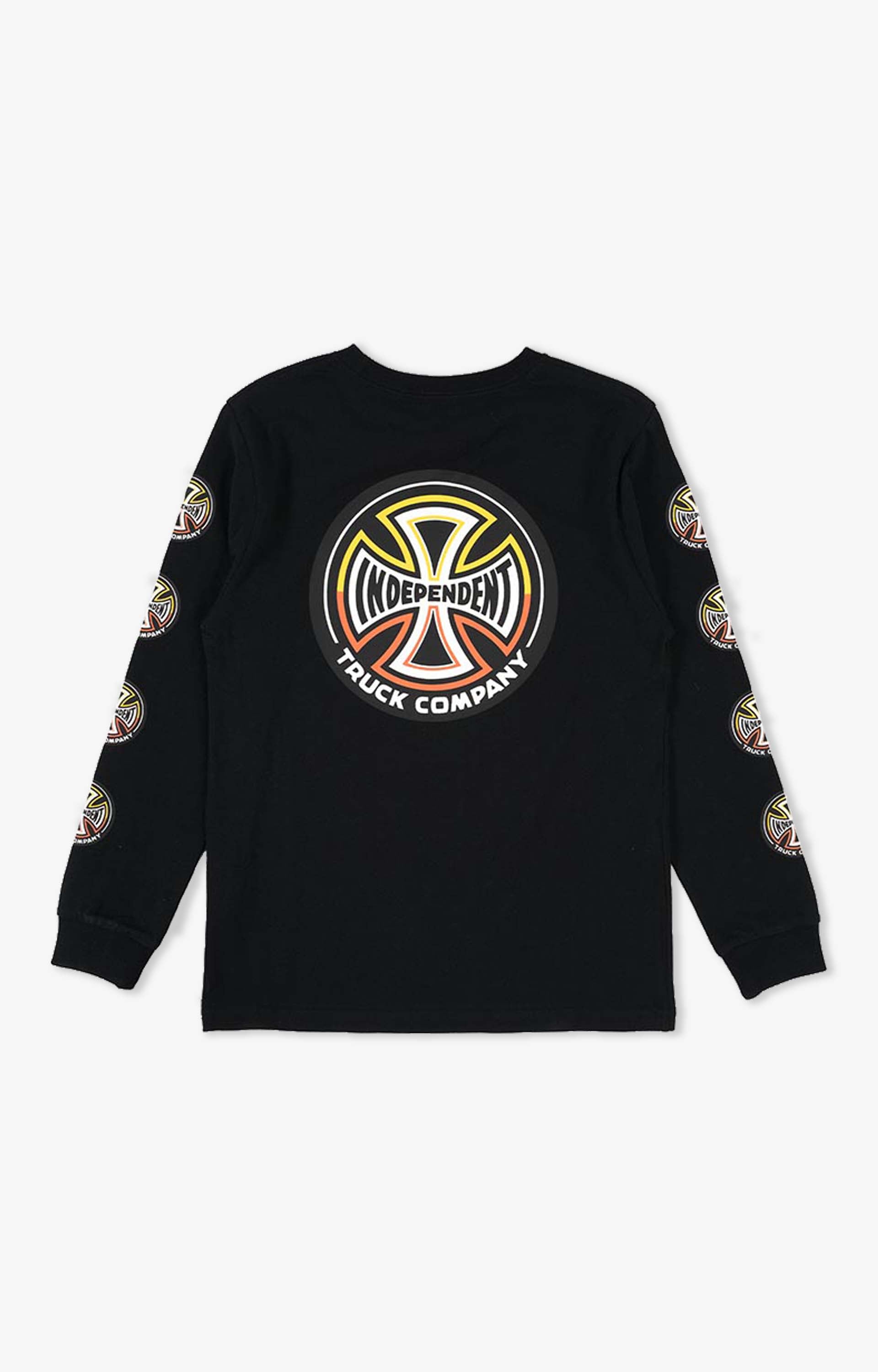 Independent Split Cross Youth Longsleeves, Black