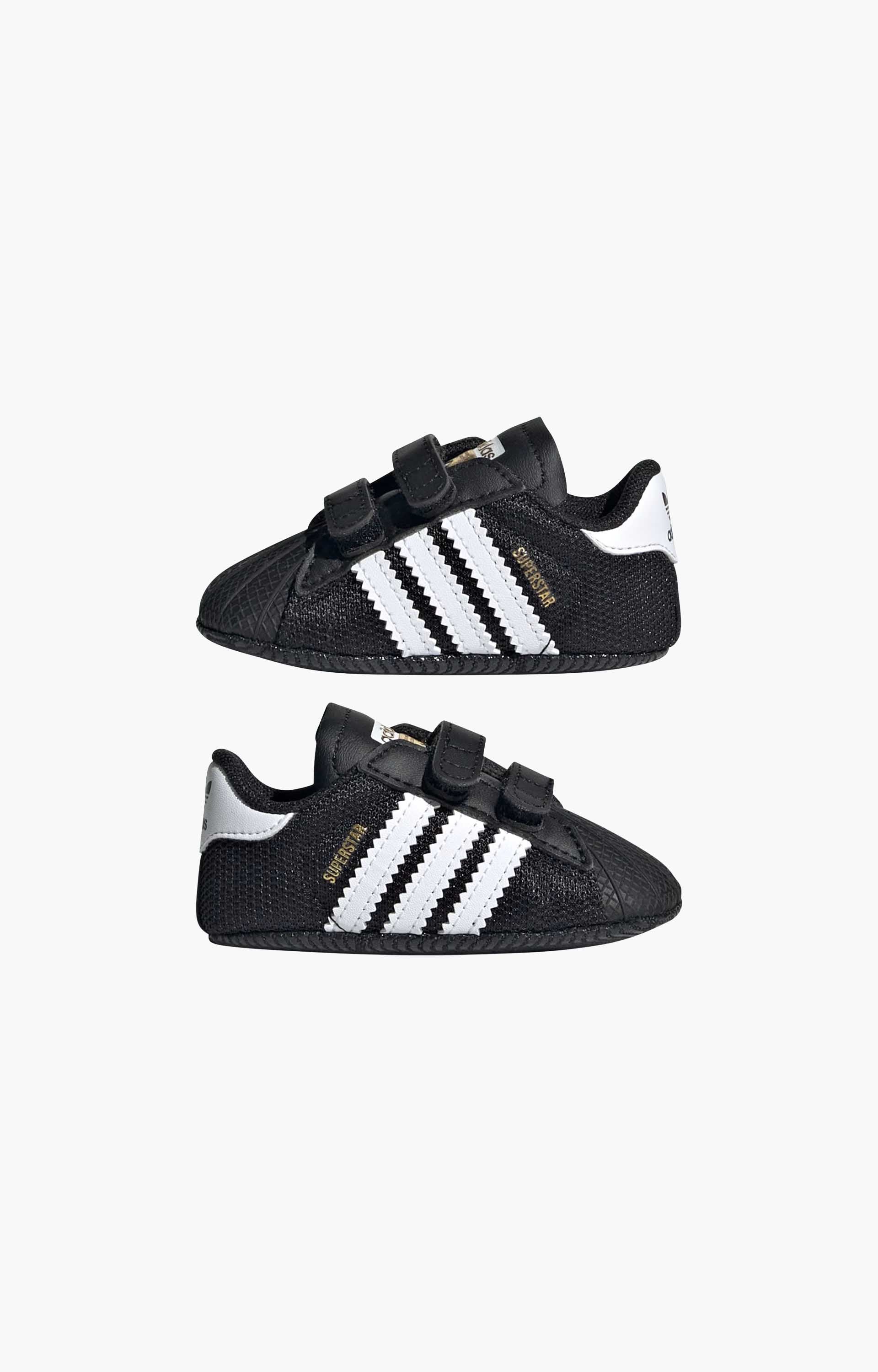 Adidas Superstar Crib Shoe, Core Black/Footwear White/Gold Metallic