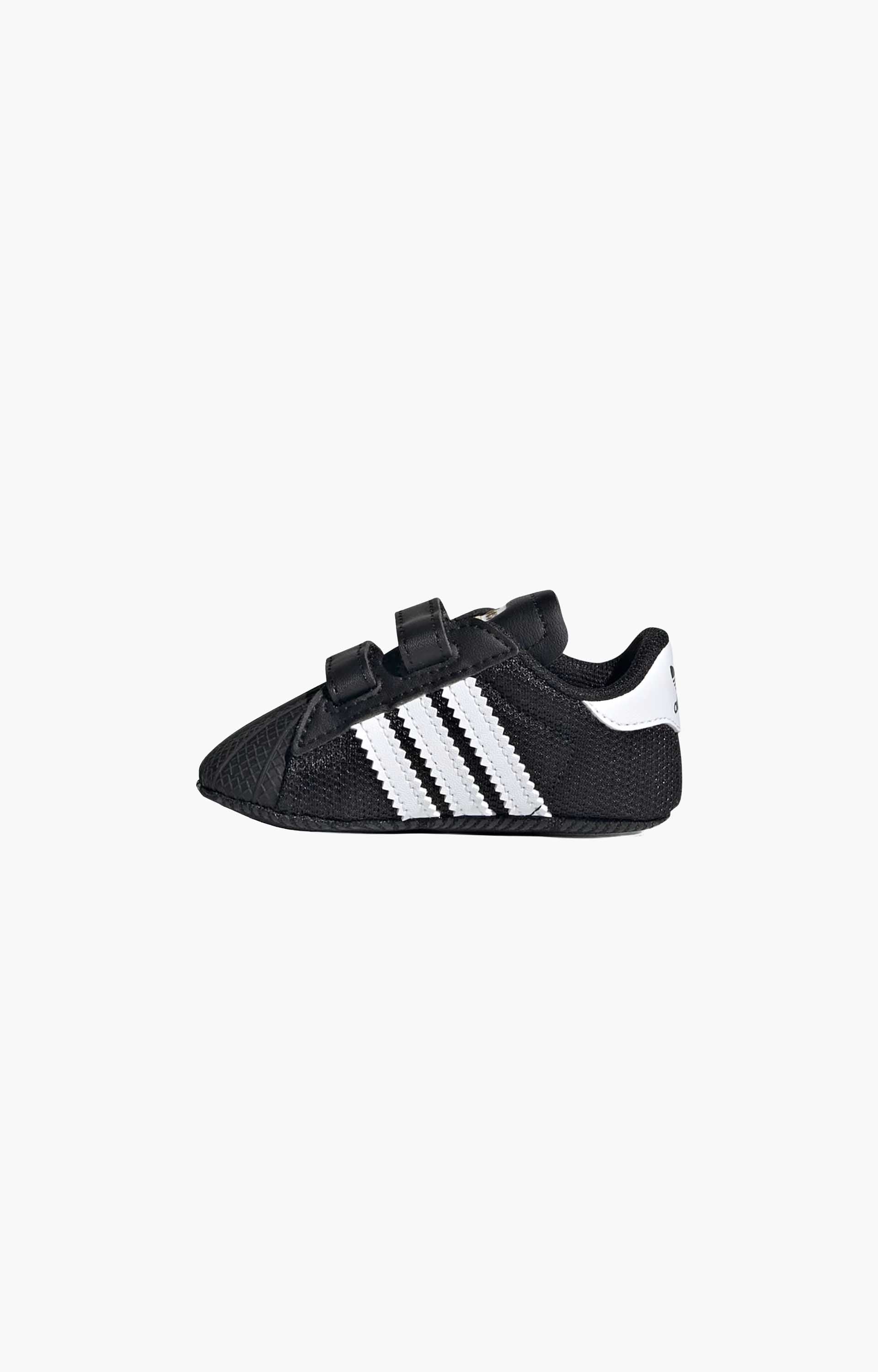 Adidas Superstar Crib Shoe, Core Black/Footwear White/Gold Metallic