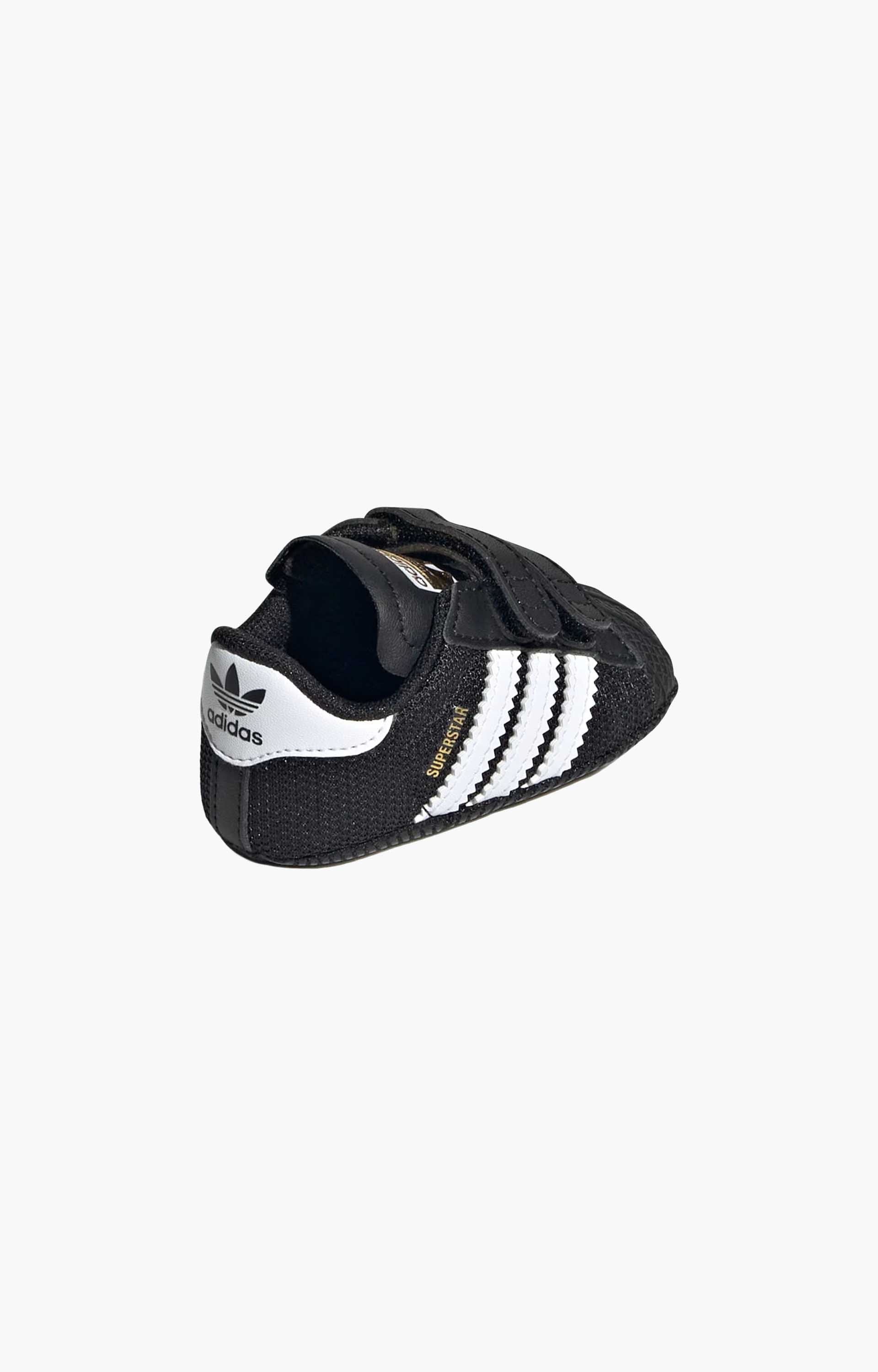 Adidas Superstar Crib Shoe, Core Black/Footwear White/Gold Metallic