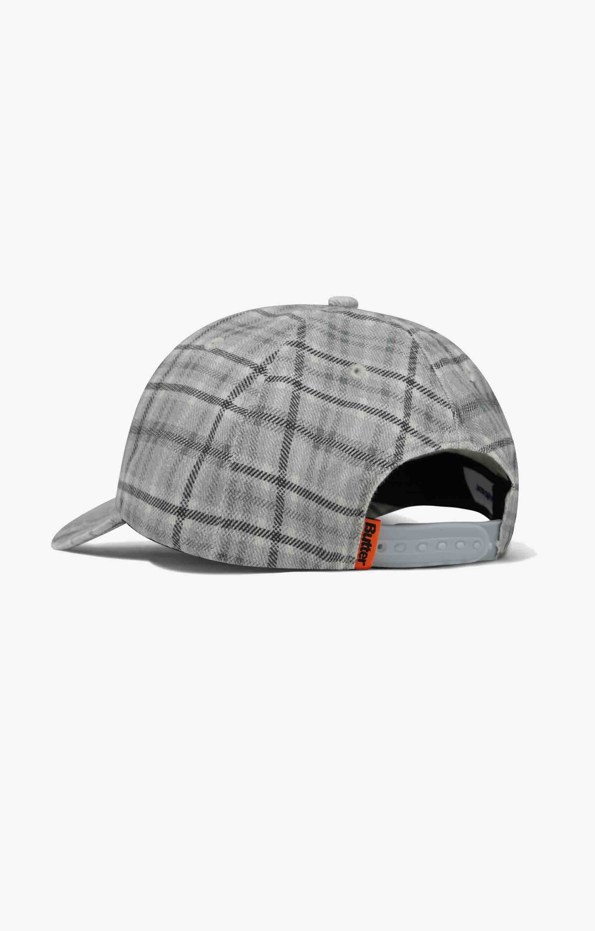 Butter Goods Jive 6 Panel Cap, Grey Plaid