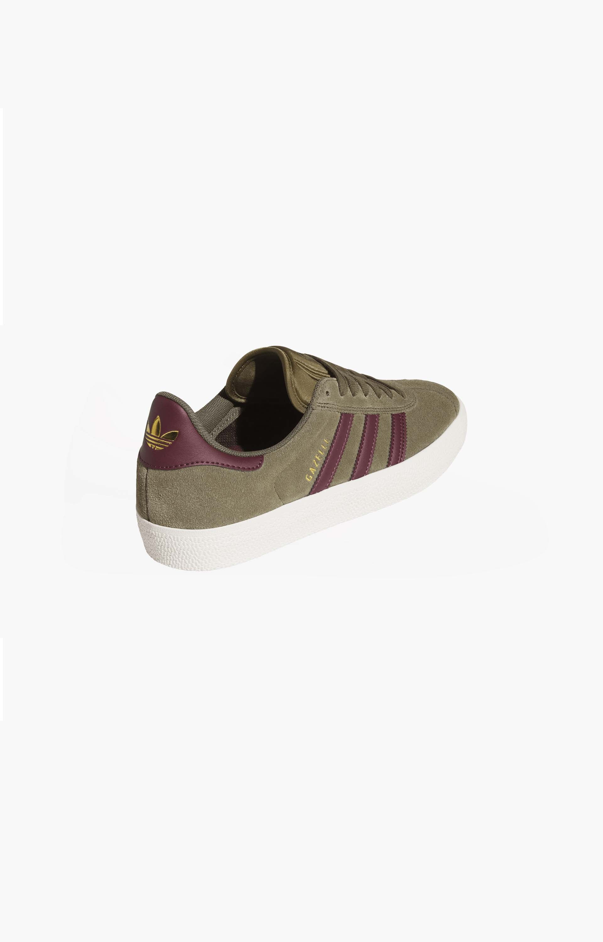 Adidas Gazelle ADV KI3205 Shoes, Olive Strata/Maroon/Cwhite