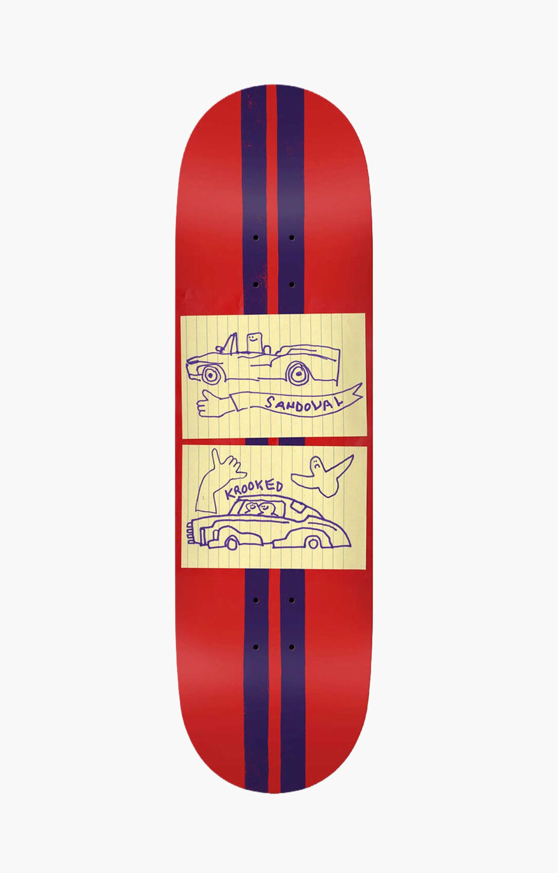 Krooked Racecar Sandoval Deck, 9.02