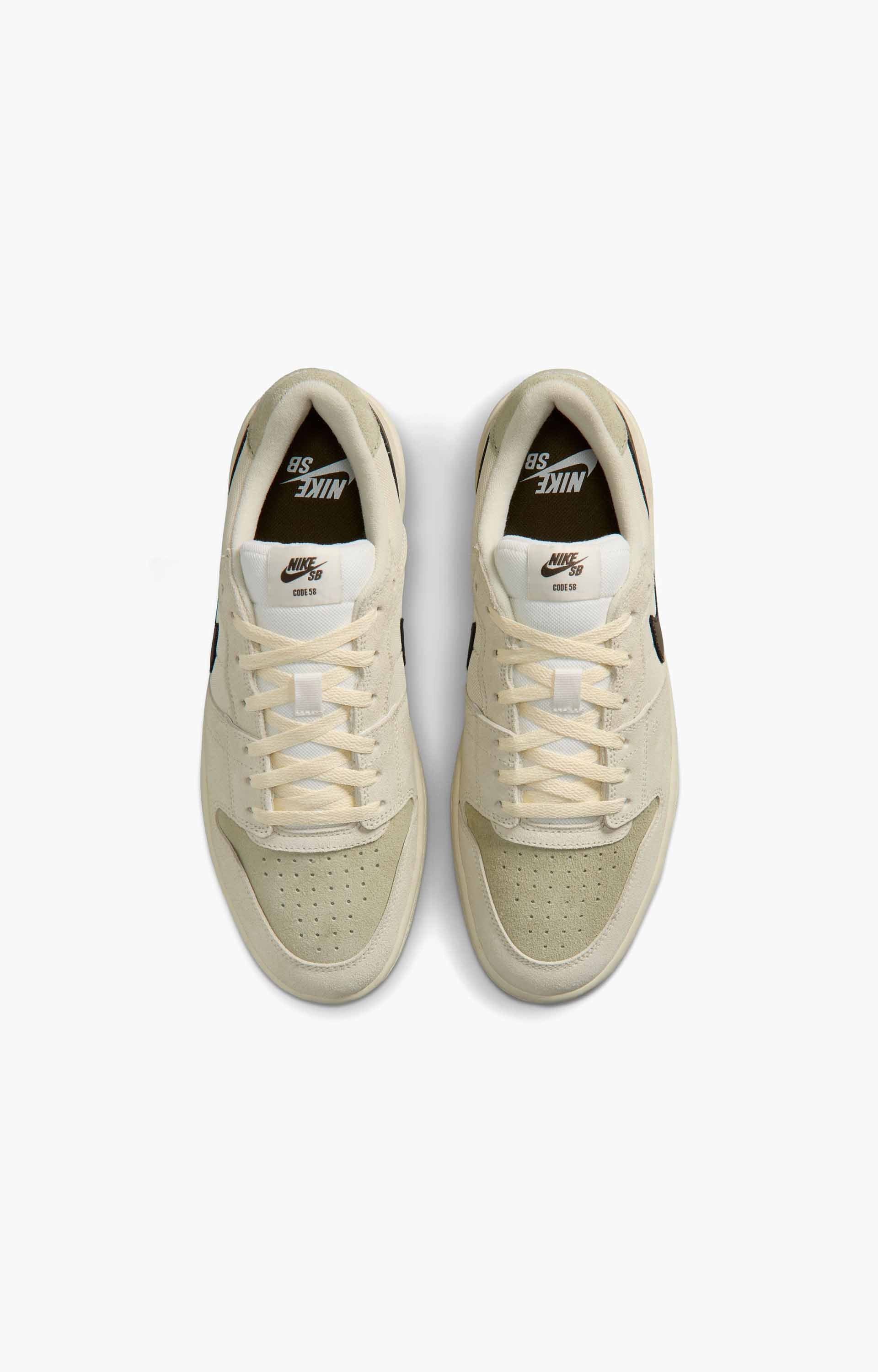 Nike SB Code 58 Shoes, Pale Ivory/Light Khaki/Muslin/Dark Hazel