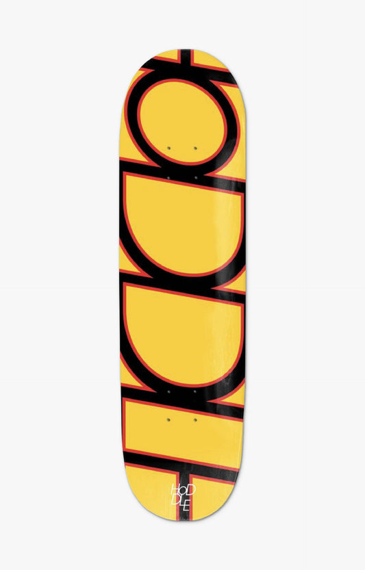 Hoddle Logo Skateboard Deck, Yellow