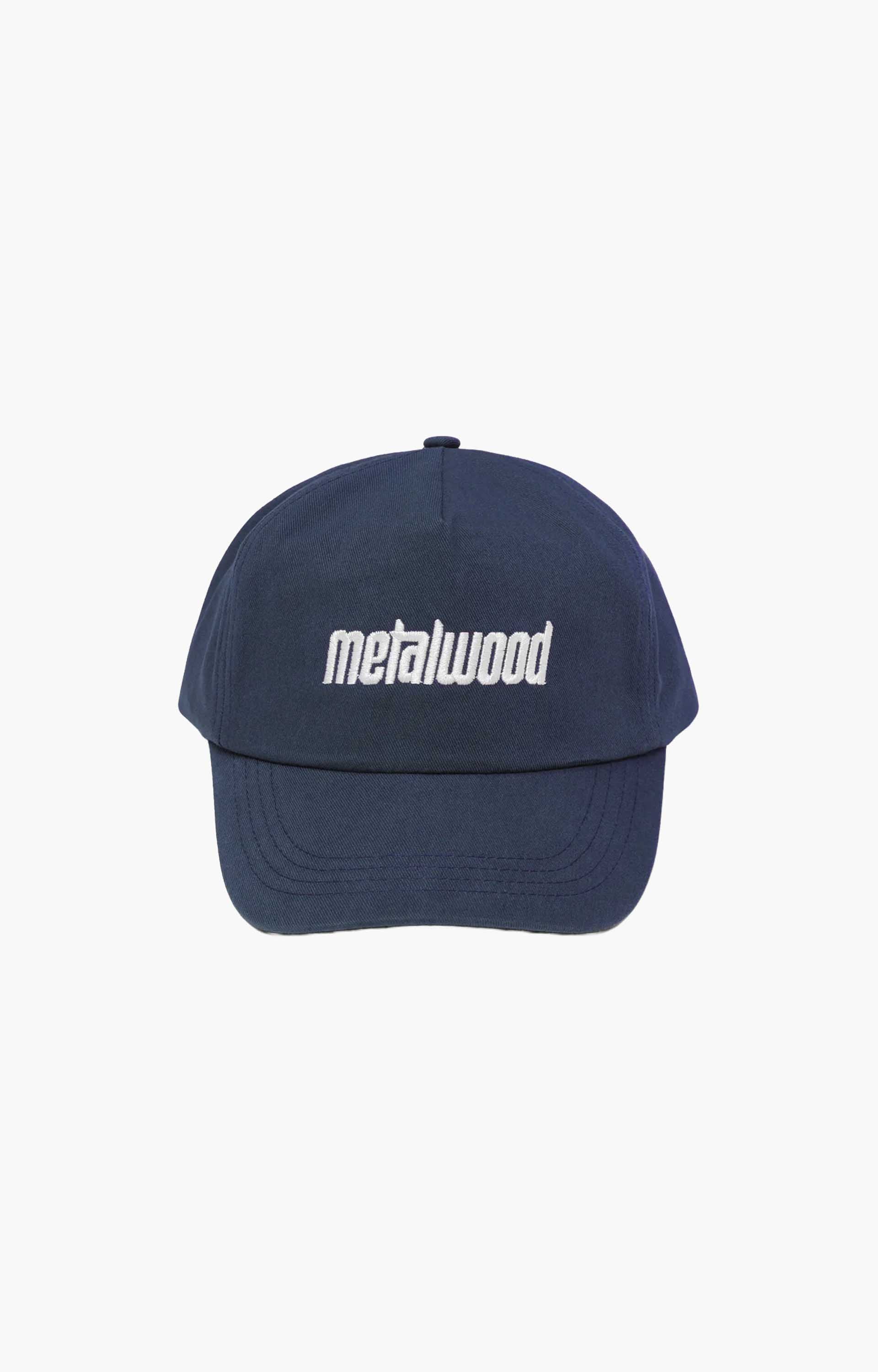 Metalwood Metal Logo 5-Panel Hat, Navy