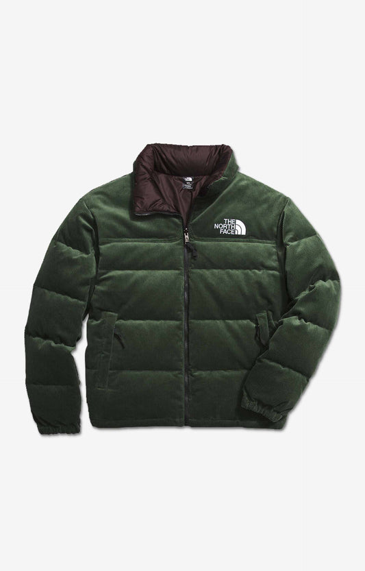 The North Face Men's 92 Reversible Nuptse Jacket Outerwear, Pine Needle / Coal Brown