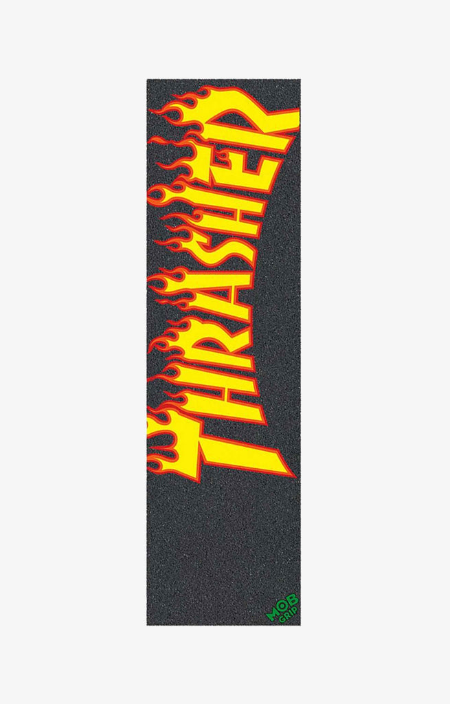 Mob Grip Thrasher Flame Skateboard Griptape, Black