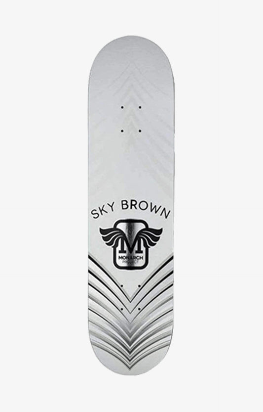 Monarch Project Skye Brown Skateboard Deck, Silver