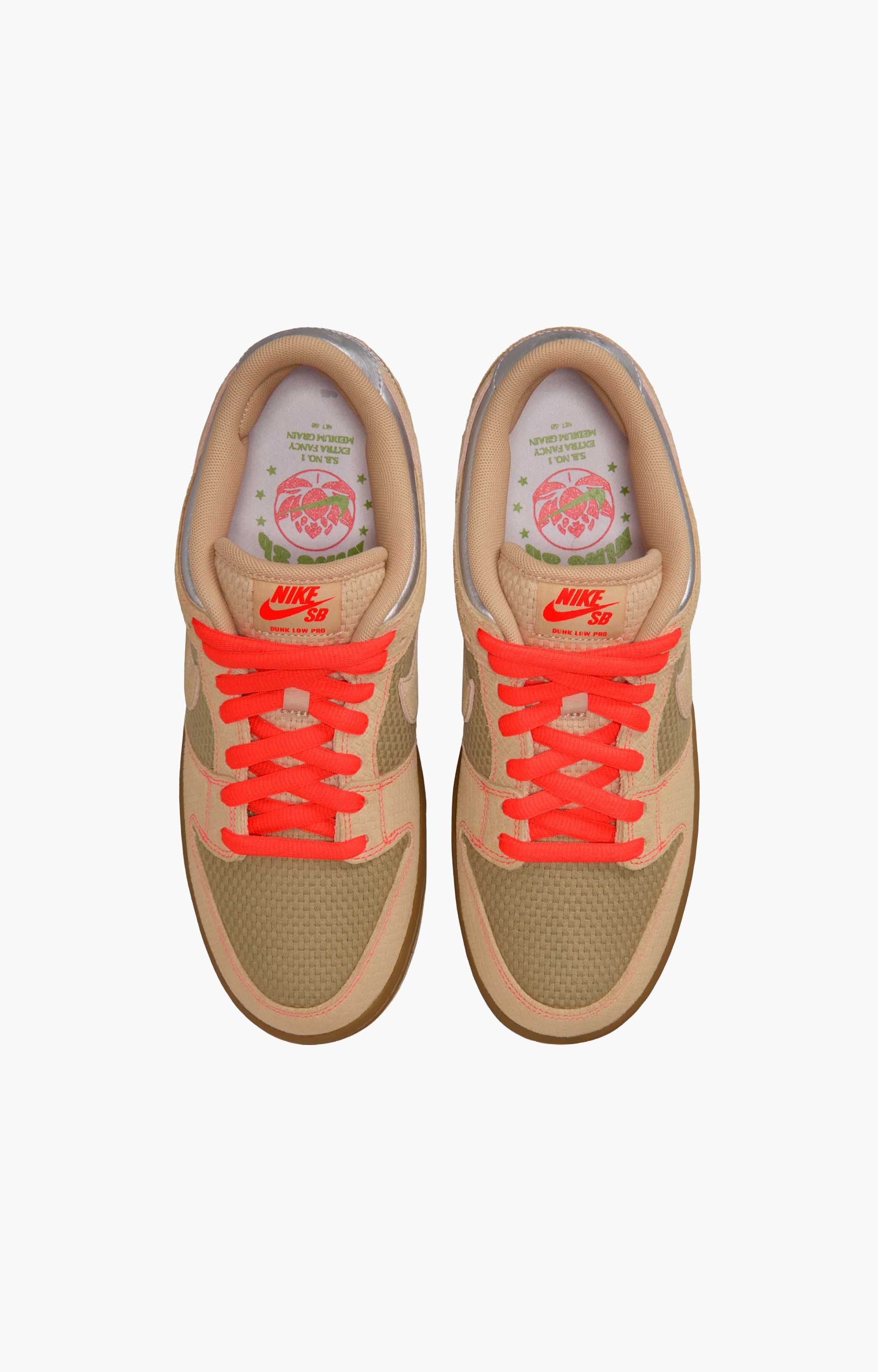 Nike SB Dunk Low Pro IB6206 Shoes, Canvas/Vachetta Tan/Parachute Beige