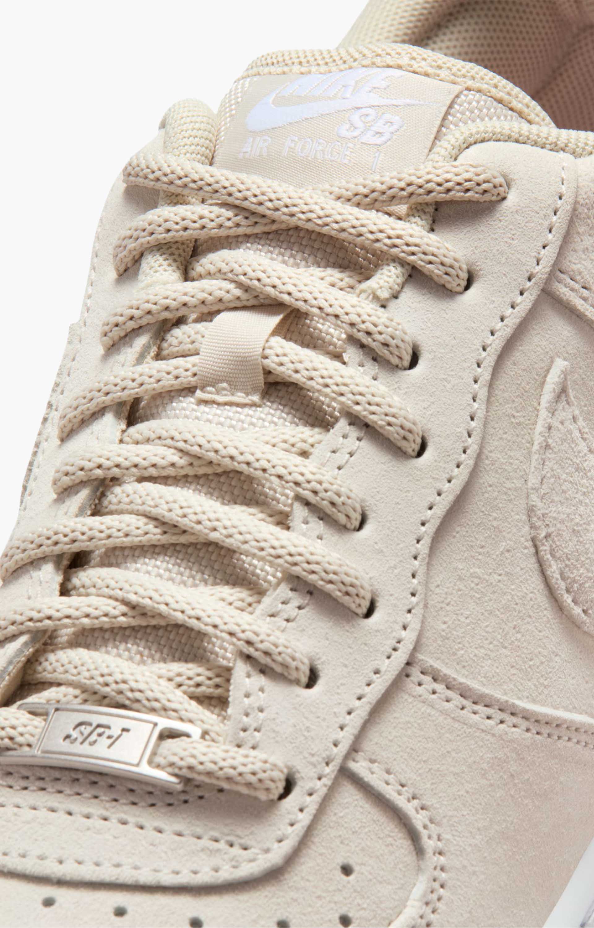 Nike SB Air Force 1 Shoe, Light Orewood Brown/White