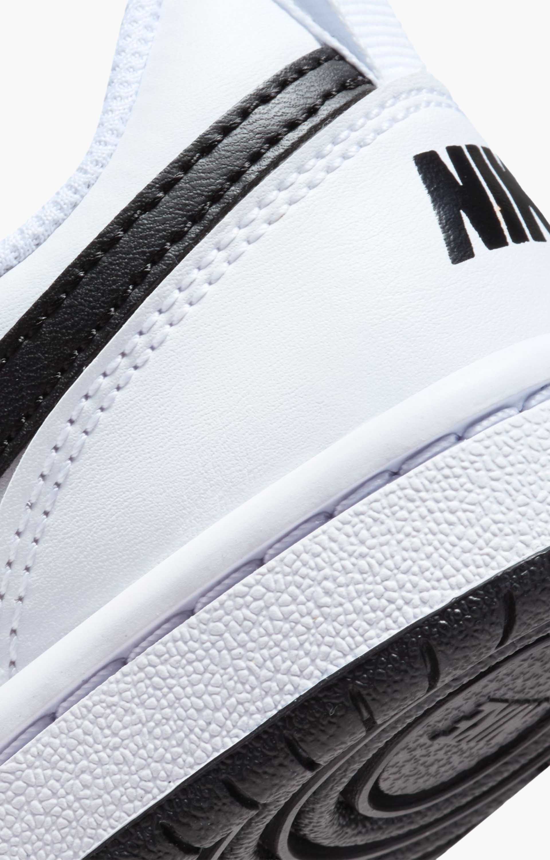Nike Court Borough Low Recraft DV5457-104 Youth Shoe, White/Black