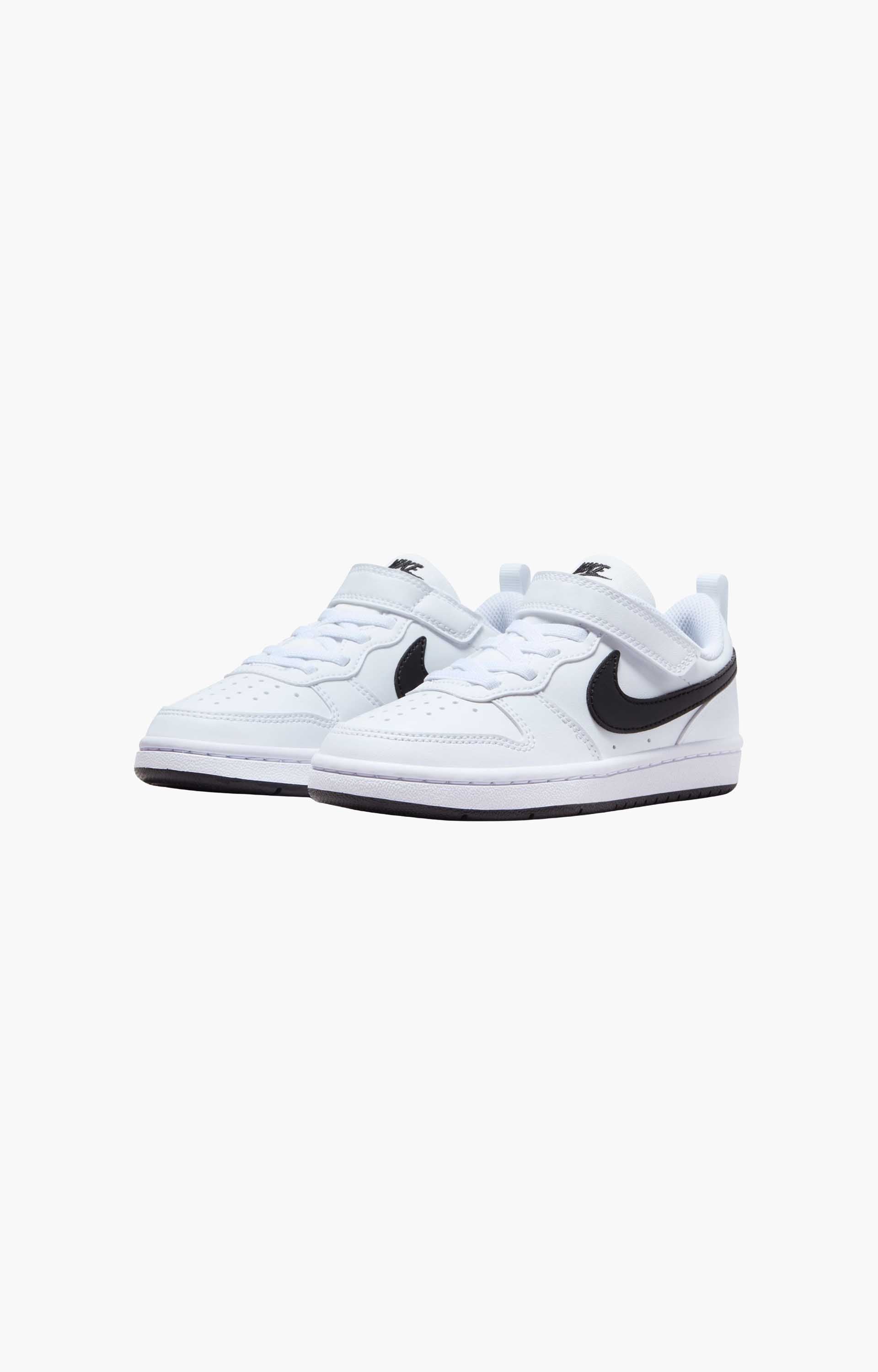 Nike Court Borough Low Recraft DV5457-104 Youth Shoe, White/Black