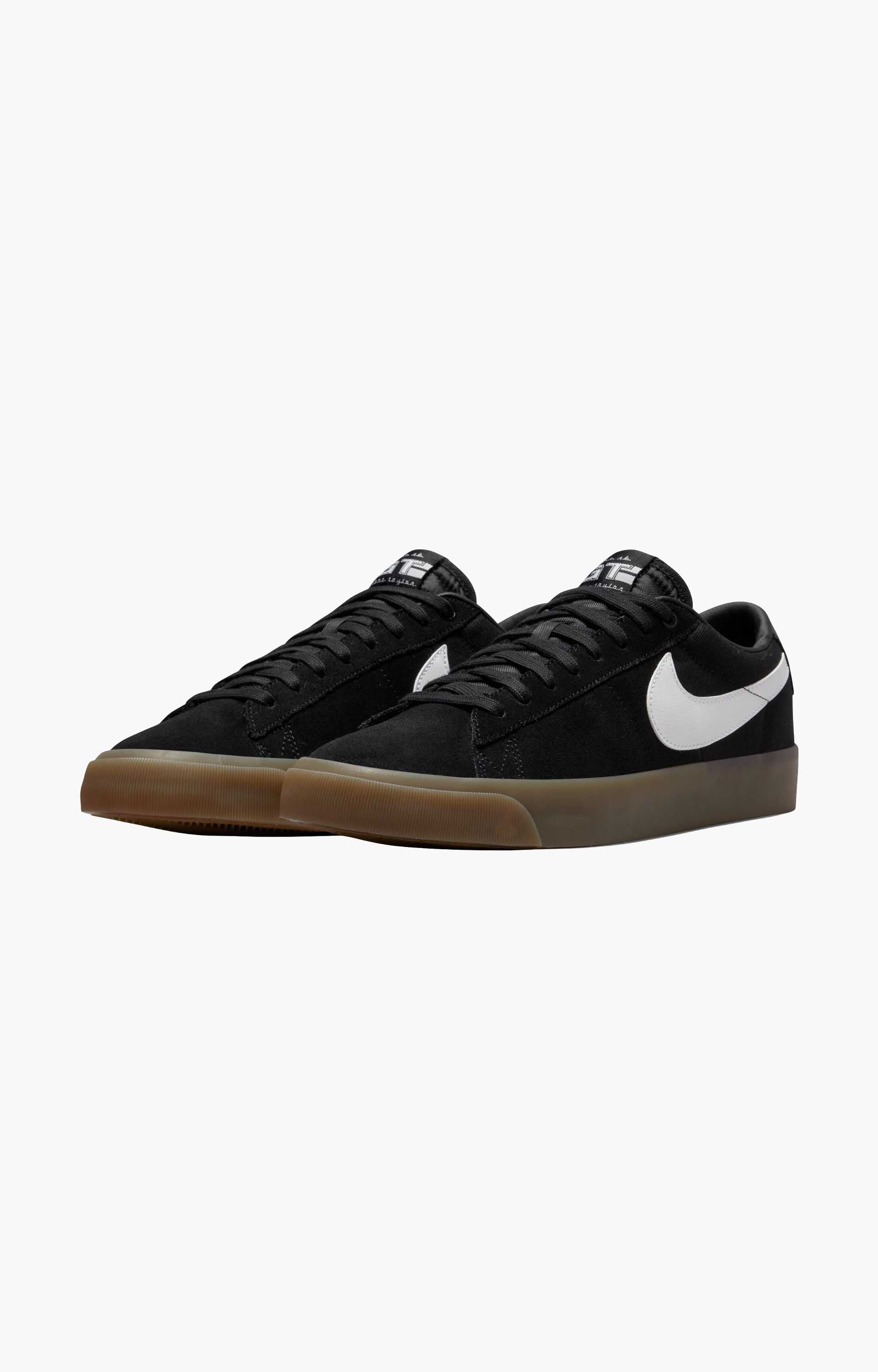 Nike SB Zoom Blazer Low Pro GT DC7695 Shoe, Black/White-Black-Gum Light Brown
