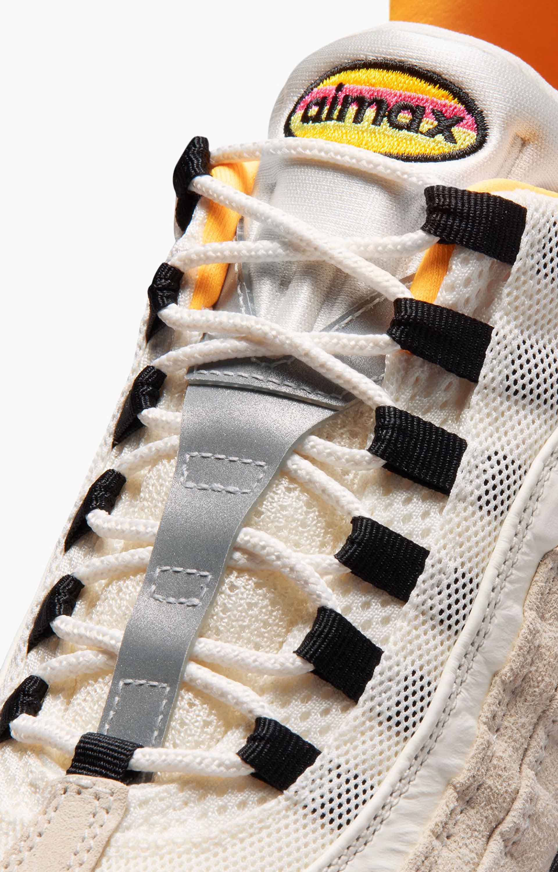 Nike SB Air Max 95 World Cup Shoe,  Sail/Black/Laser Orange
